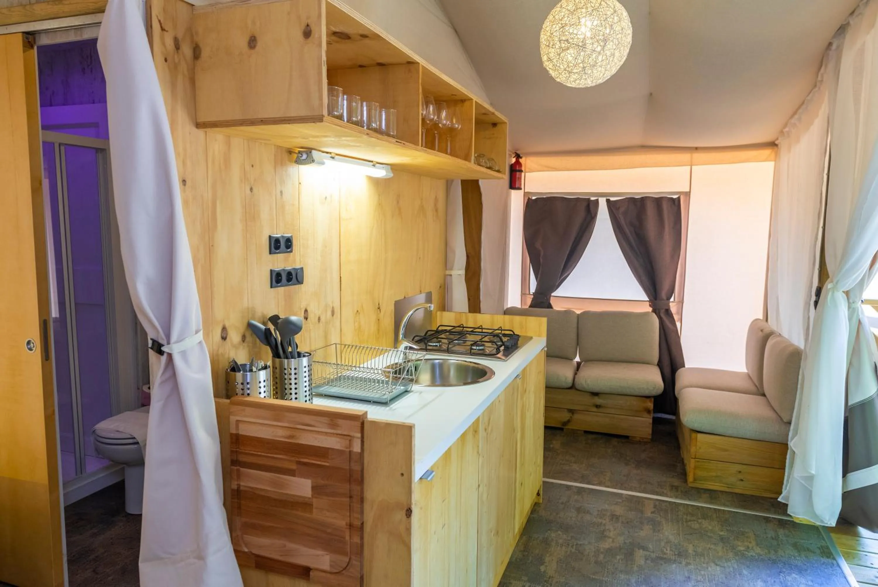 Living room in Camping Village Santapomata