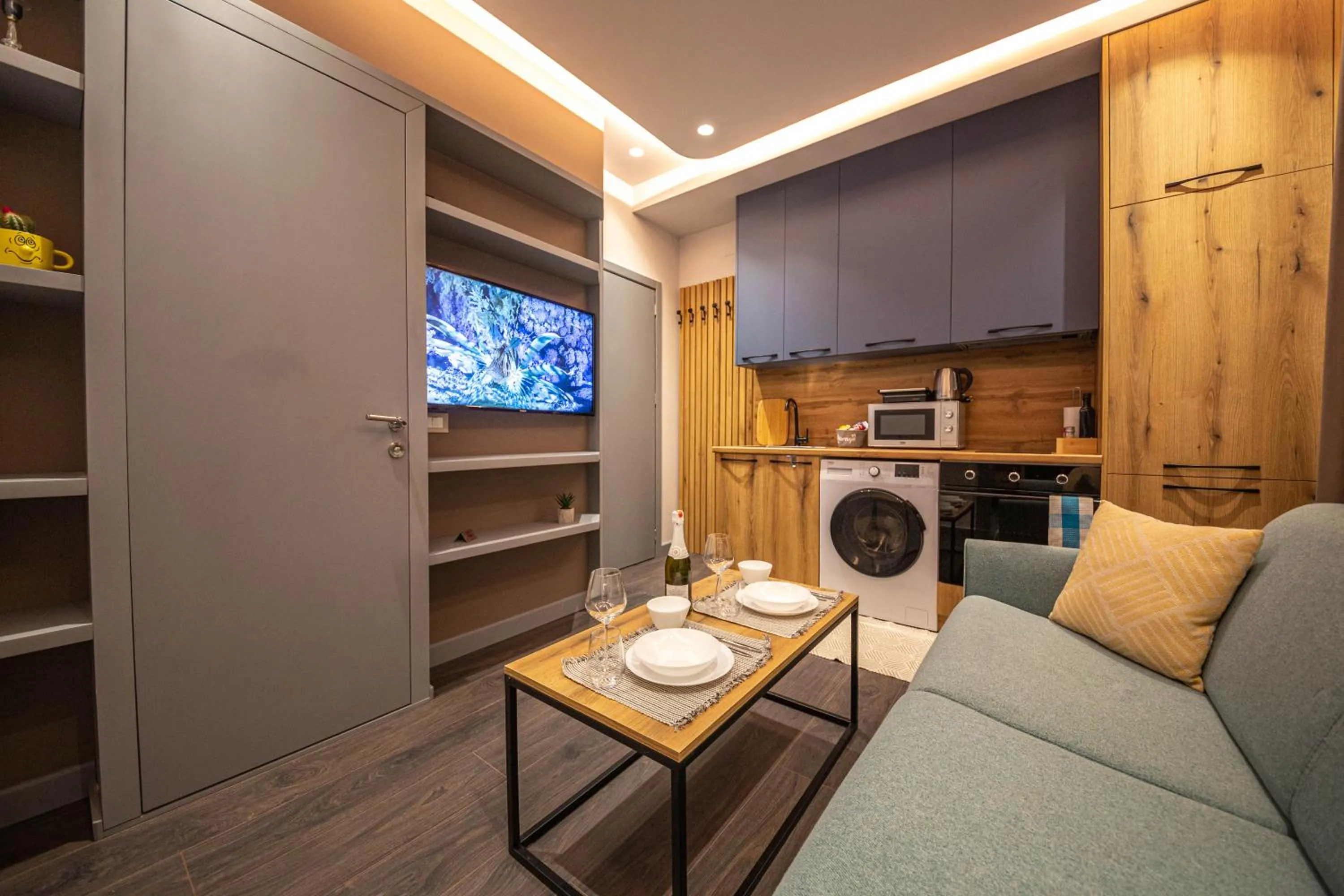 Kitchen or kitchenette in Blloku Unique Apartments