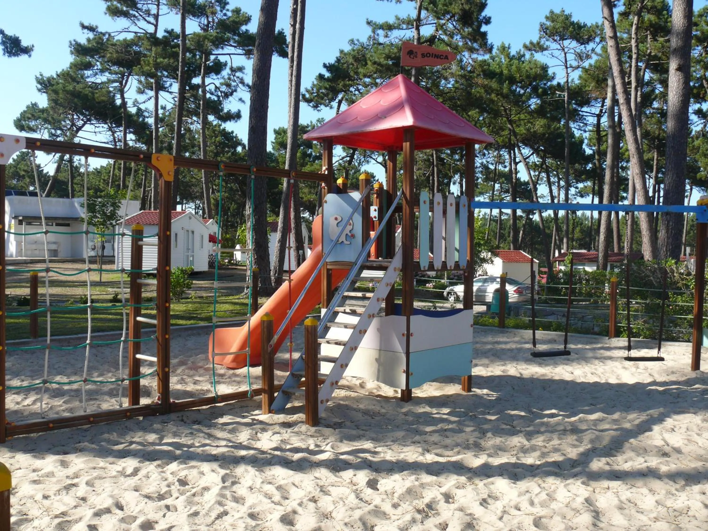 Children play ground in Parque De Campismo Orbitur Sao Pedro De Moel
