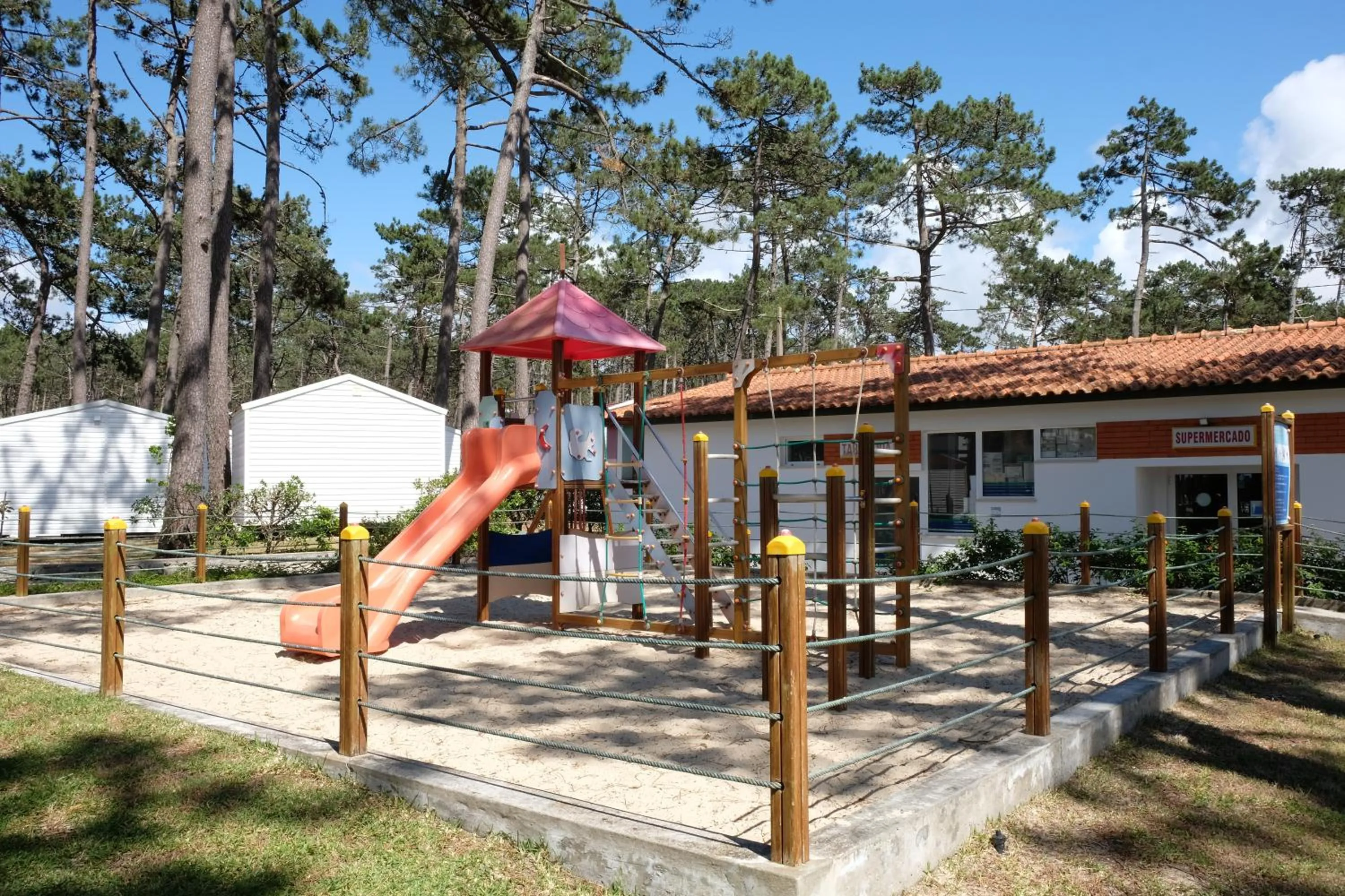 Children play ground in Parque De Campismo Orbitur Sao Pedro De Moel