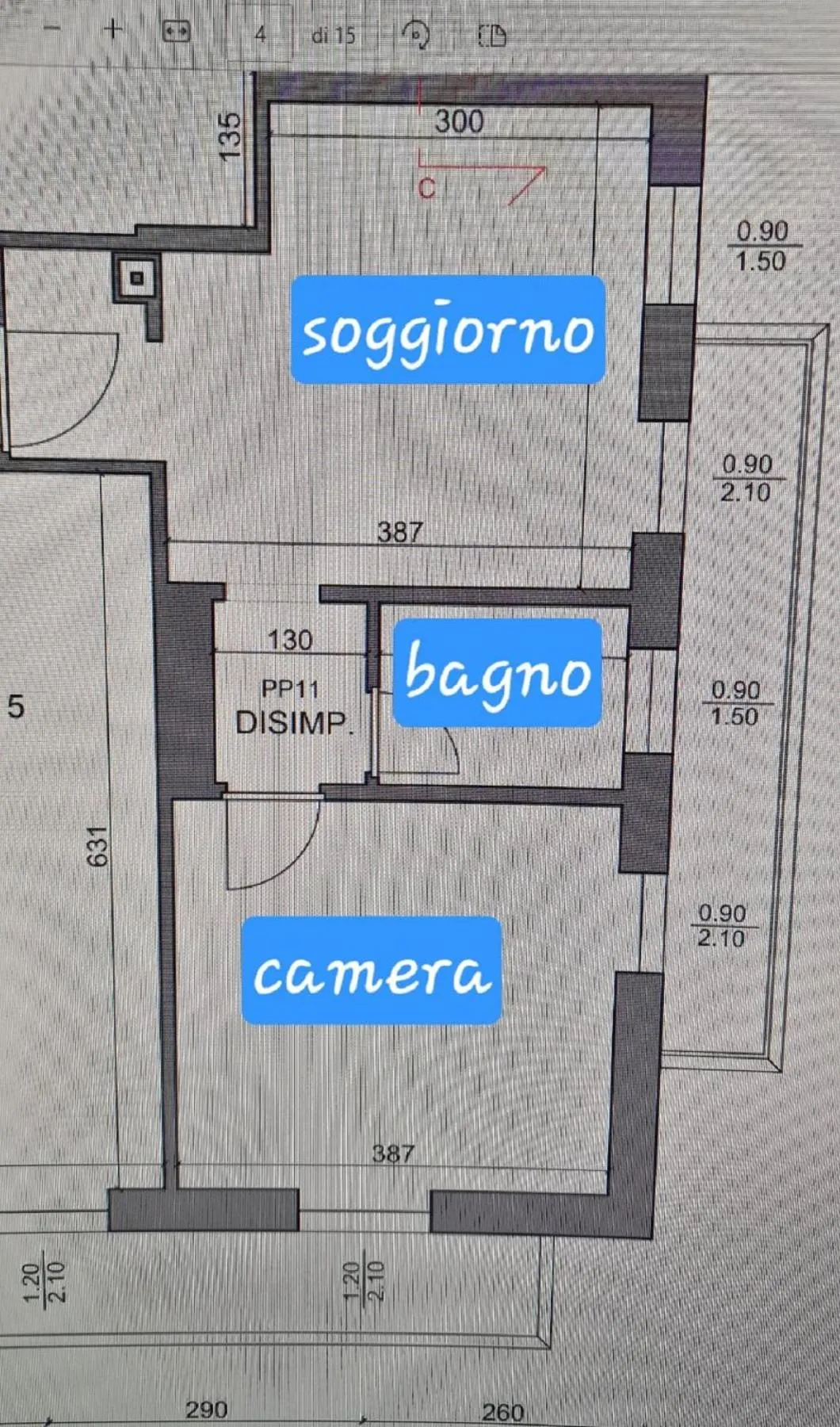 Floor plan in Hotel Garni Royal
