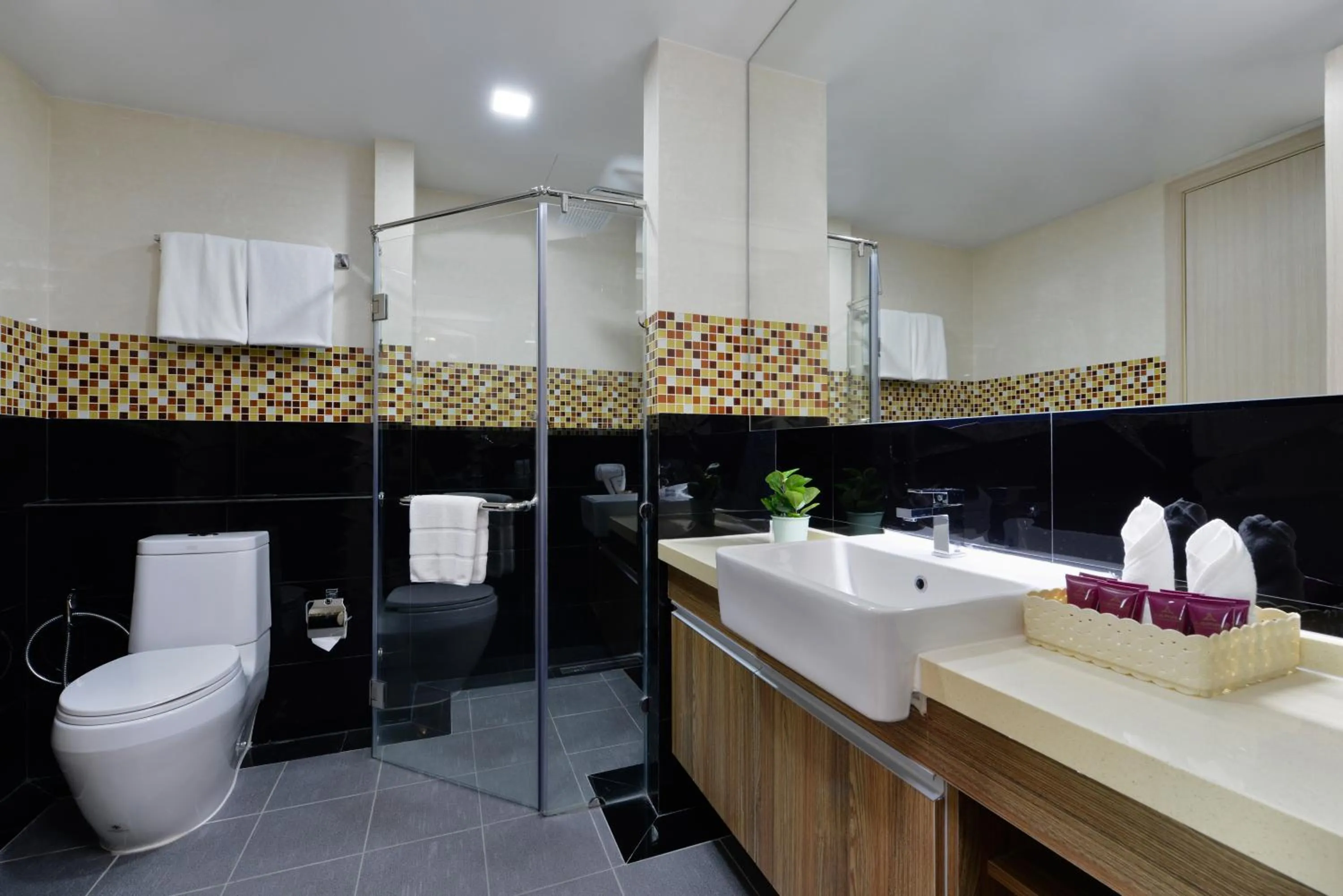Toilet in Ramada by Wyndham Bangkok Ten Ekamai Residences