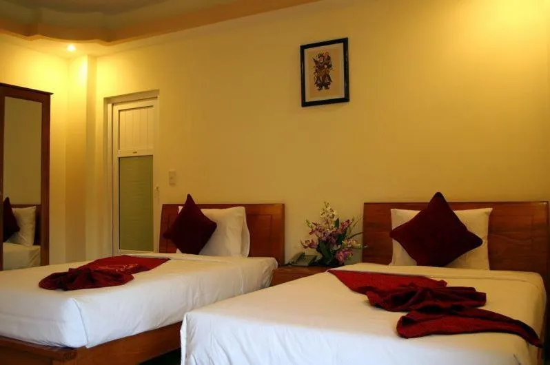 Bed in Ha Phuong Mui Ne Hotel