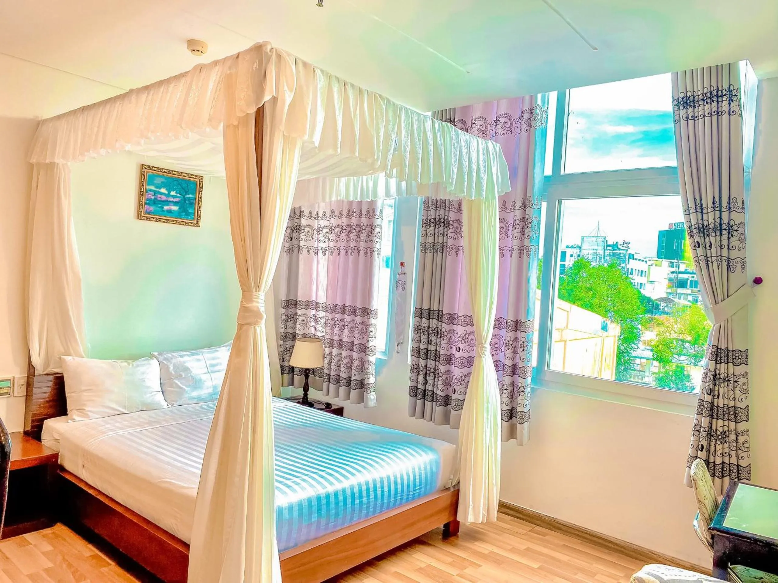 Bed in Anh Dao Mekong Hotel