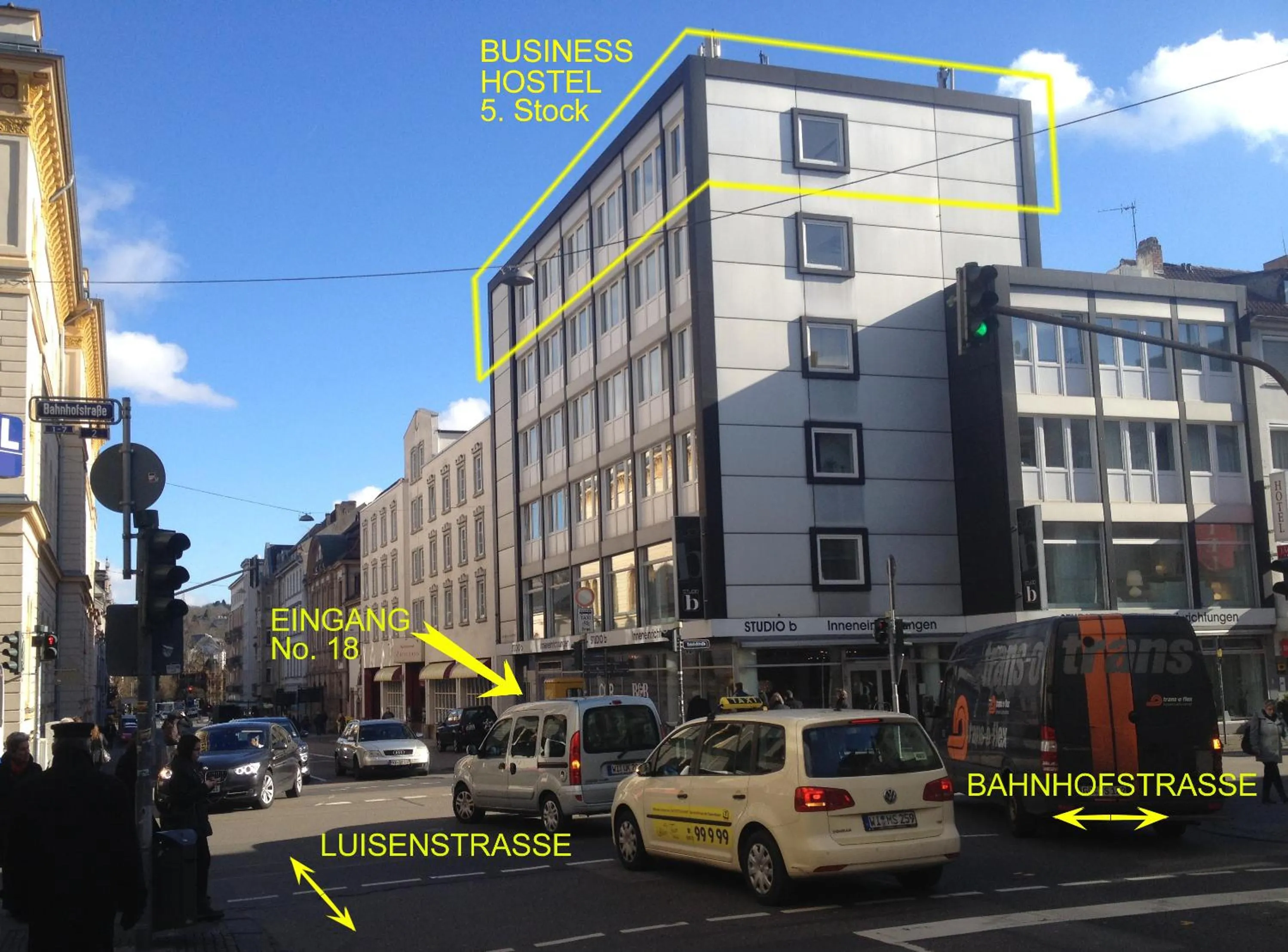 Facade/entrance in Business Hostel Wiesbaden ONE