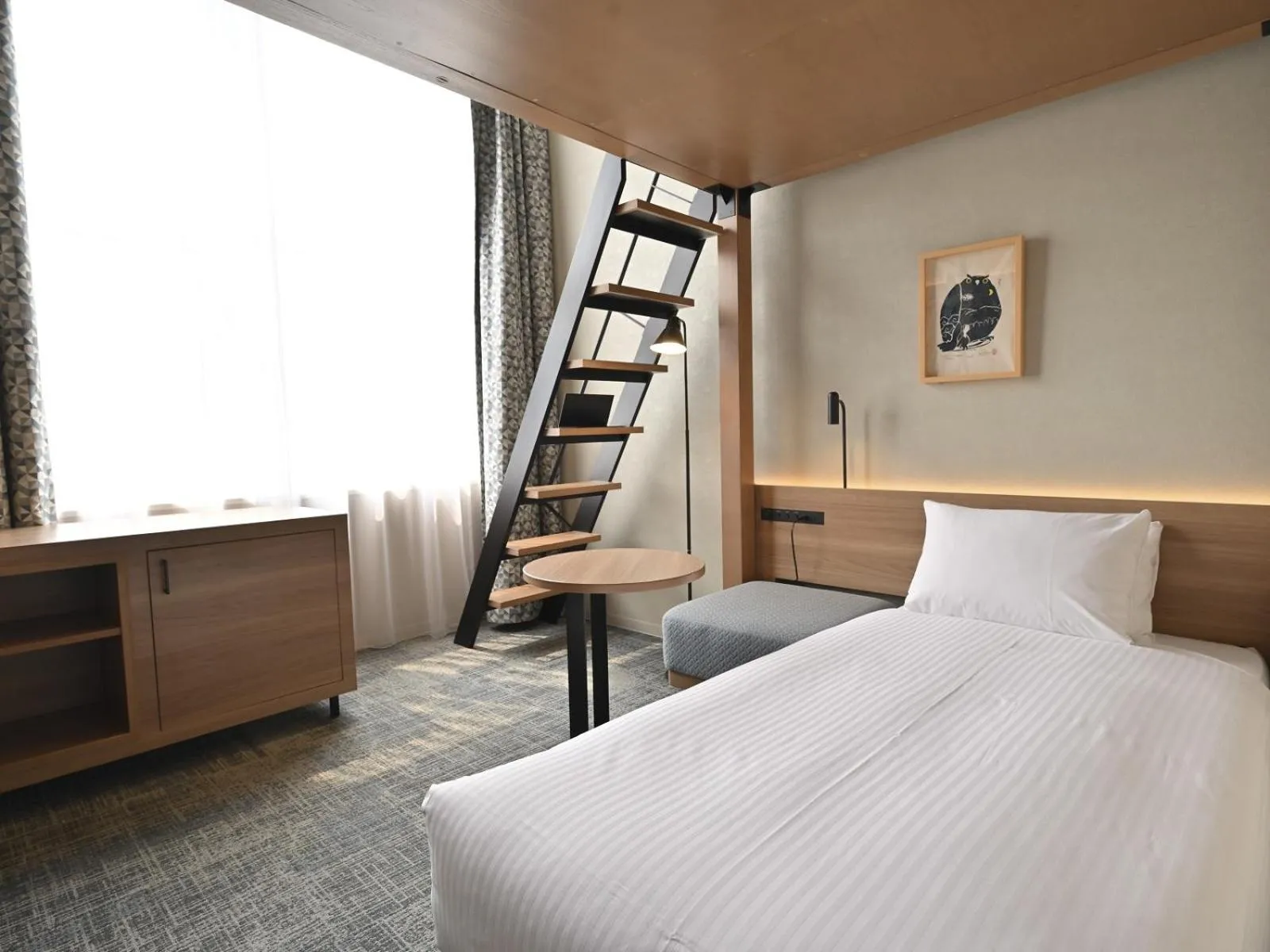 Photo of the whole room, Bed in GRIDS PREMIUM HOTEL OTARU
