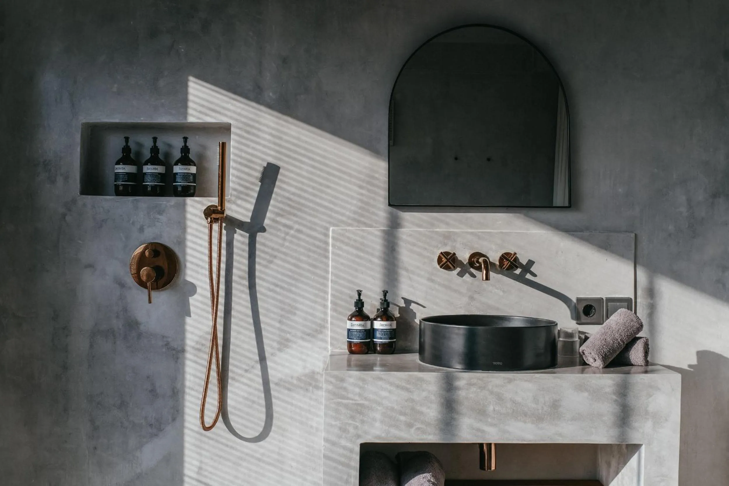 Bathroom in Concrete Retreat Villa