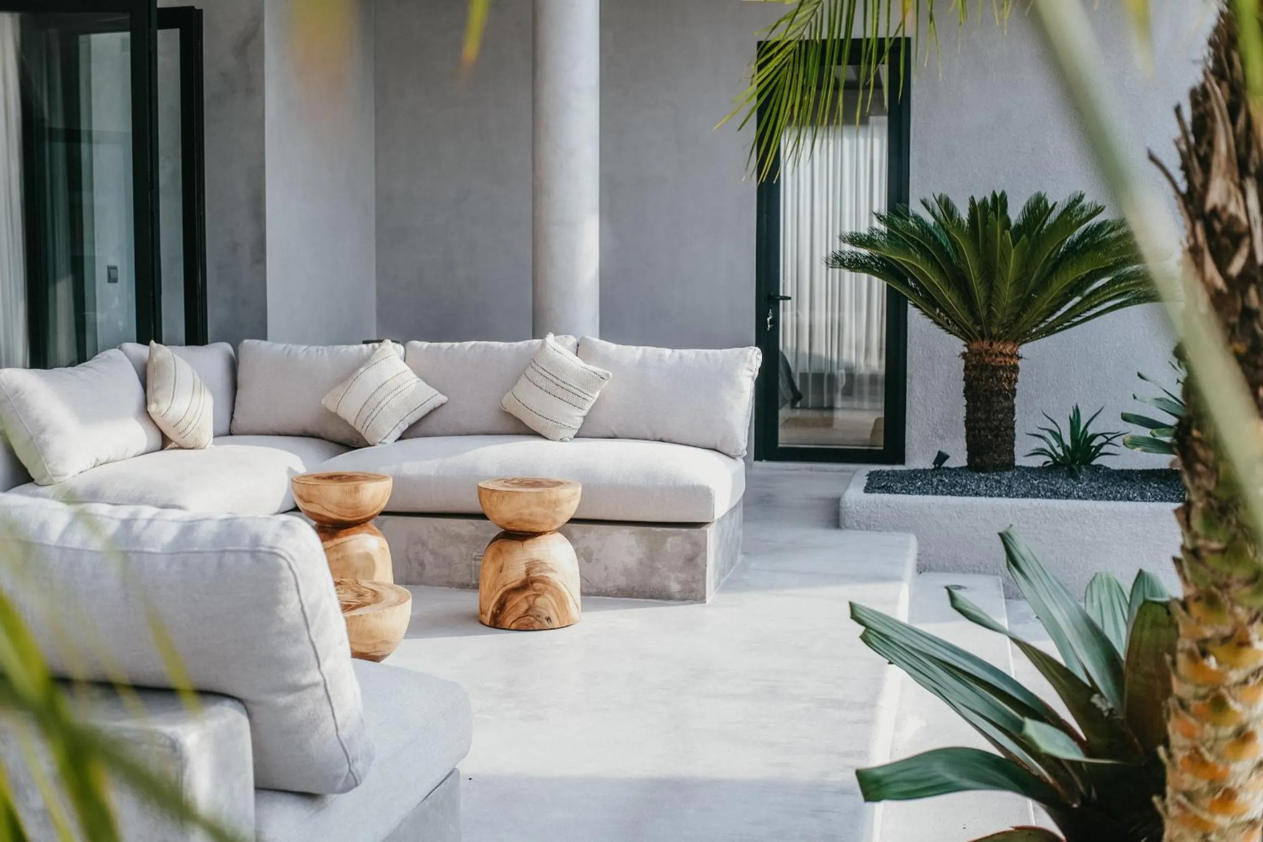 Patio in Concrete Retreat Villa