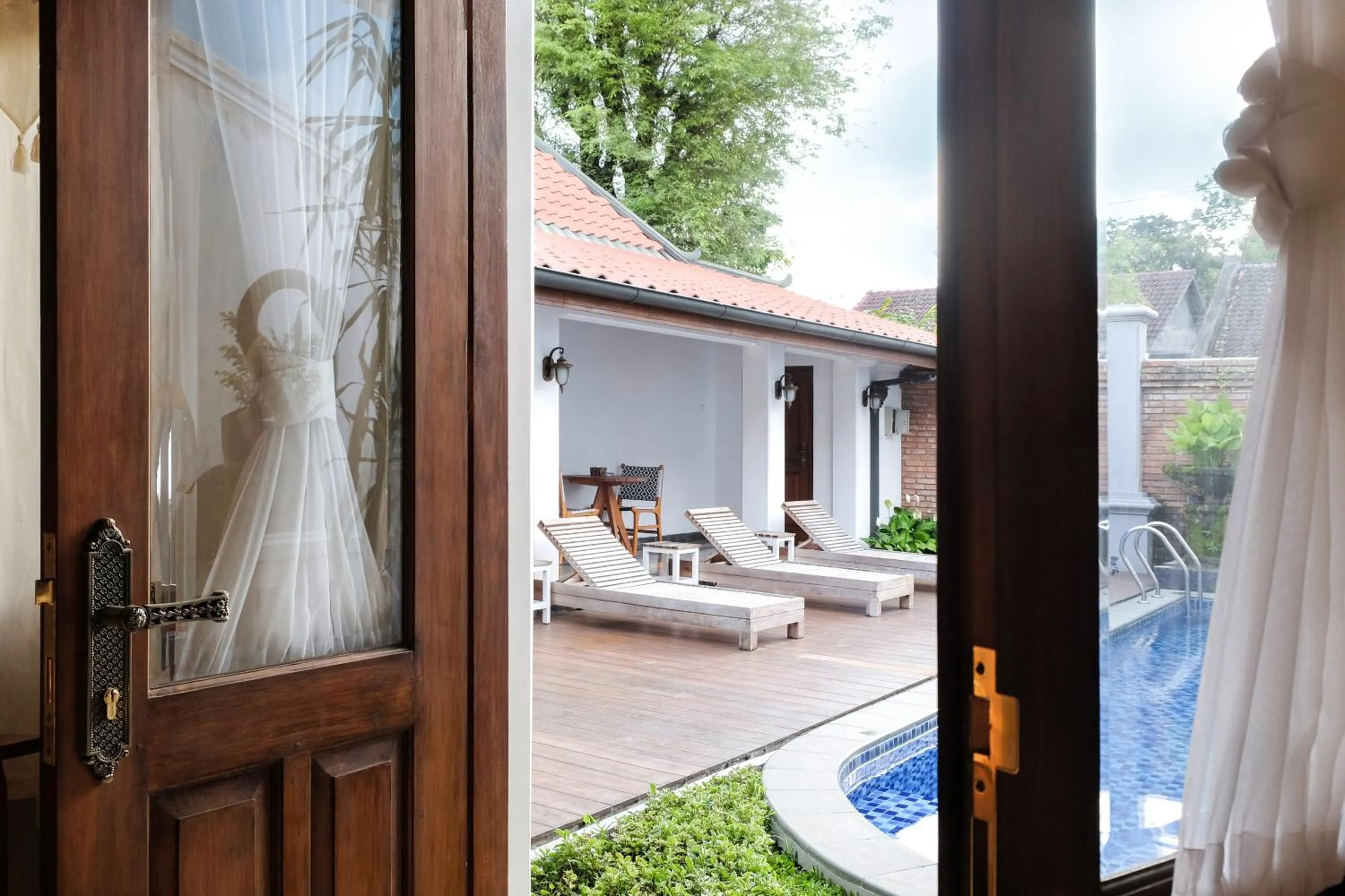 Pool view in Omah Siliran Heritage