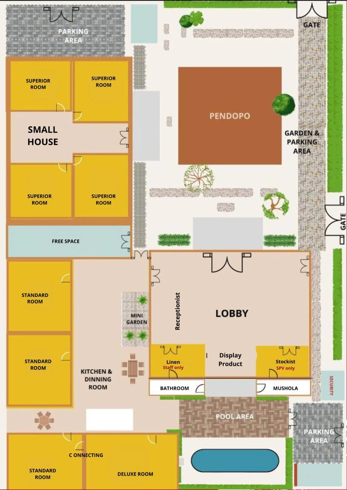 Floor plan in Omah Siliran Heritage
