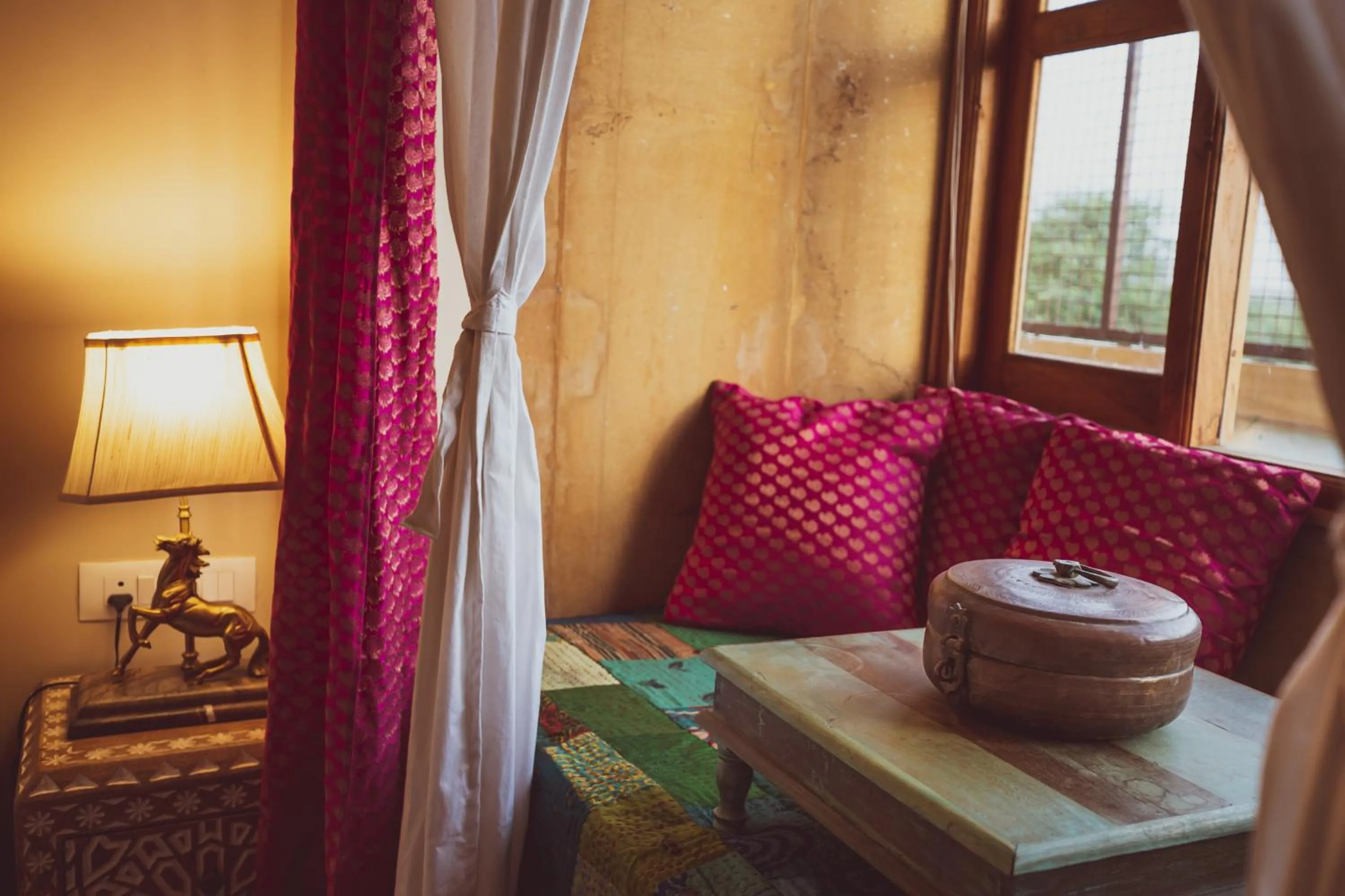 Seating area in Hotel Jasmin Haveli