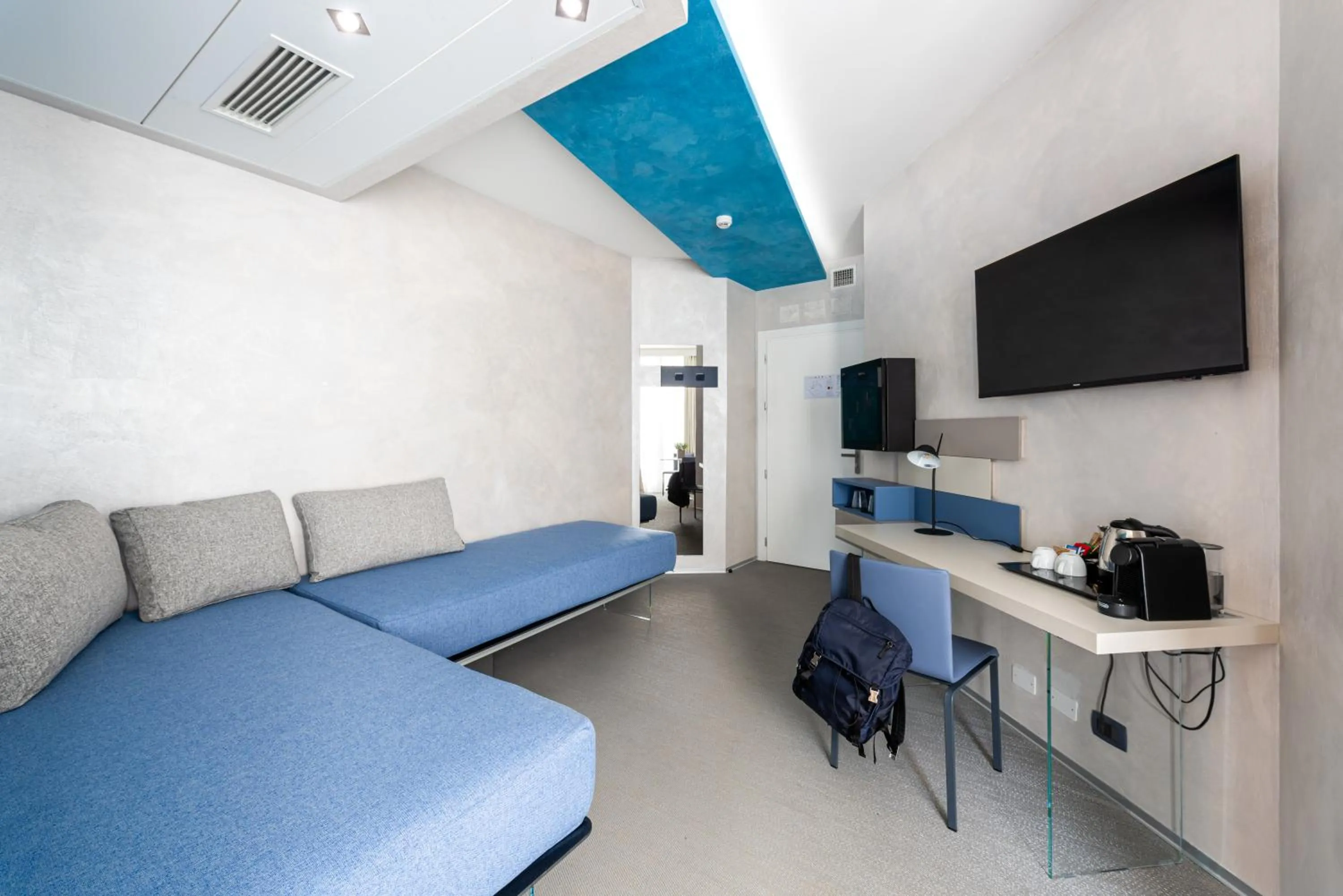 Seating area, Bed in Carrick Hotel Camogli Portofino Coast