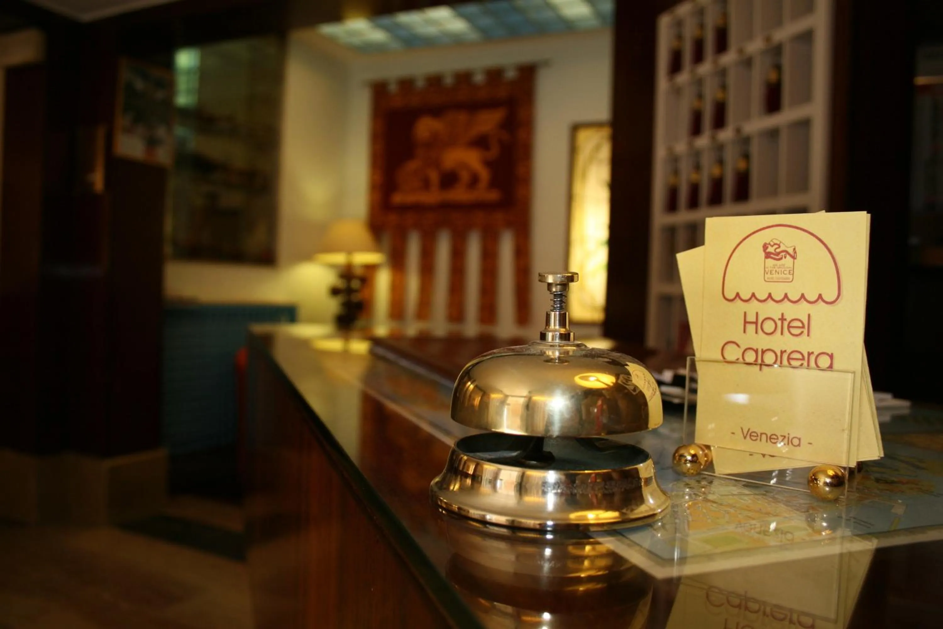 Lobby or reception in Hotel Caprera