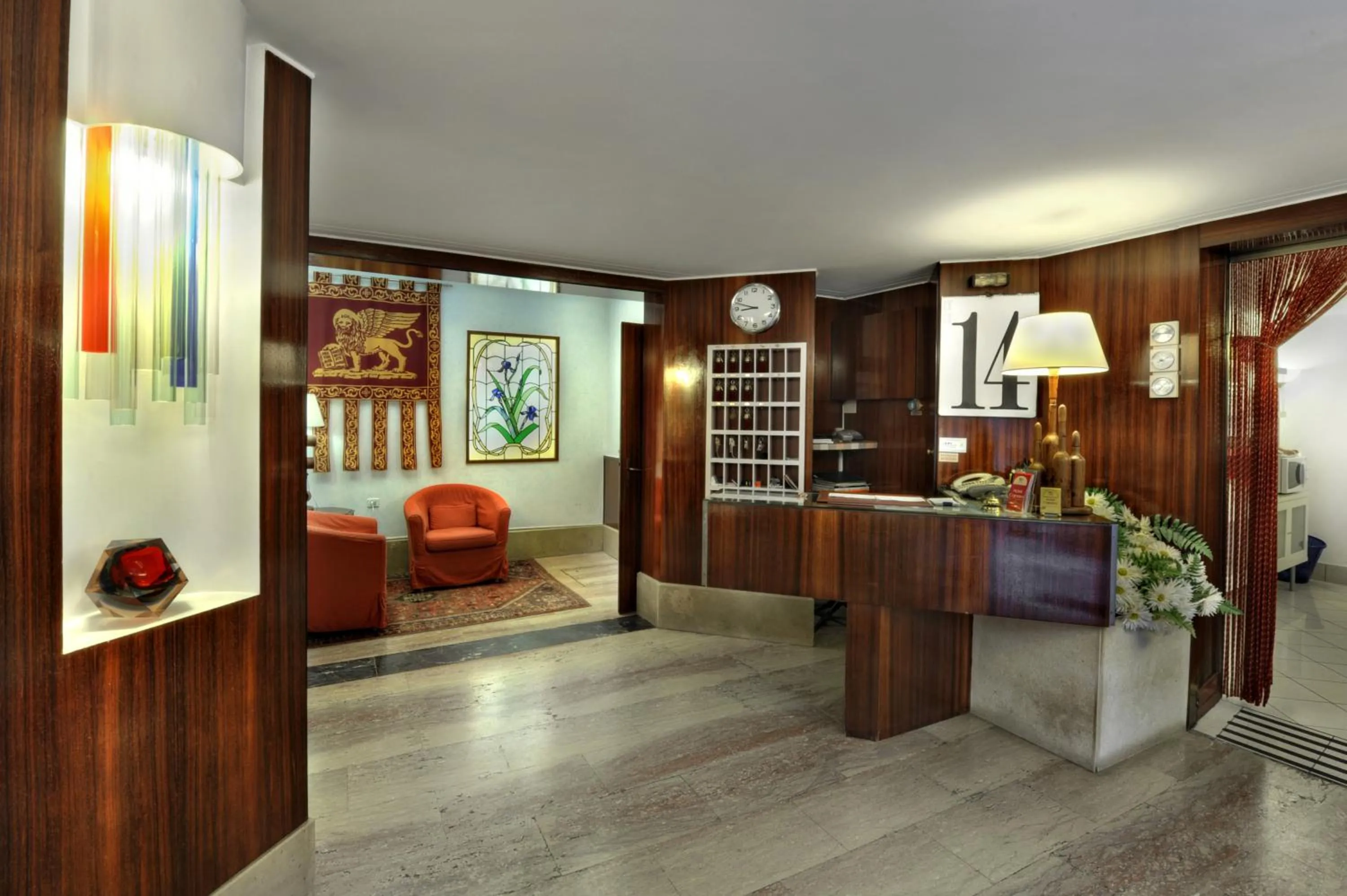 Lobby or reception in Hotel Caprera
