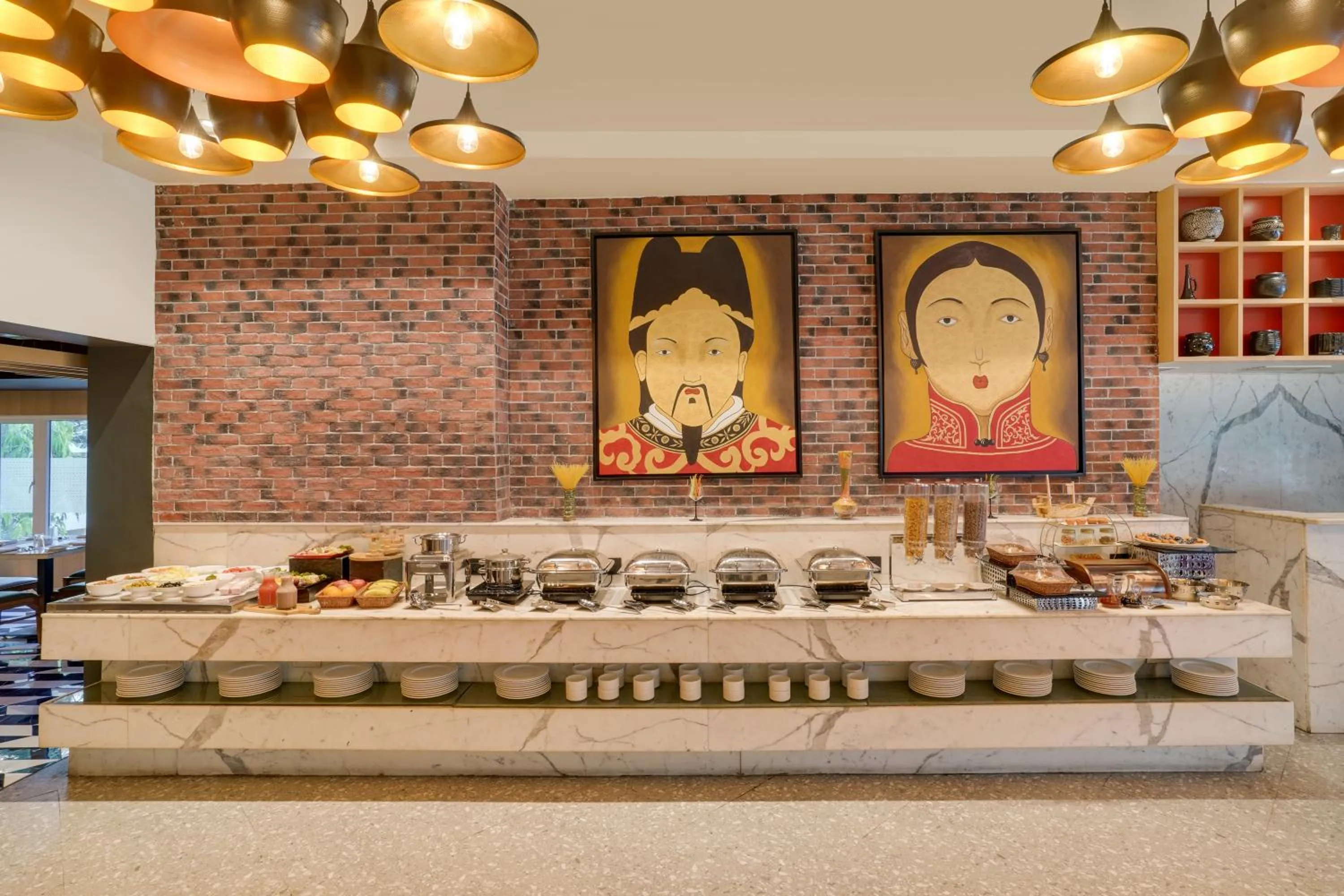 Buffet breakfast in Lemon Tree Hotel, Centre Point, Jamshedpur