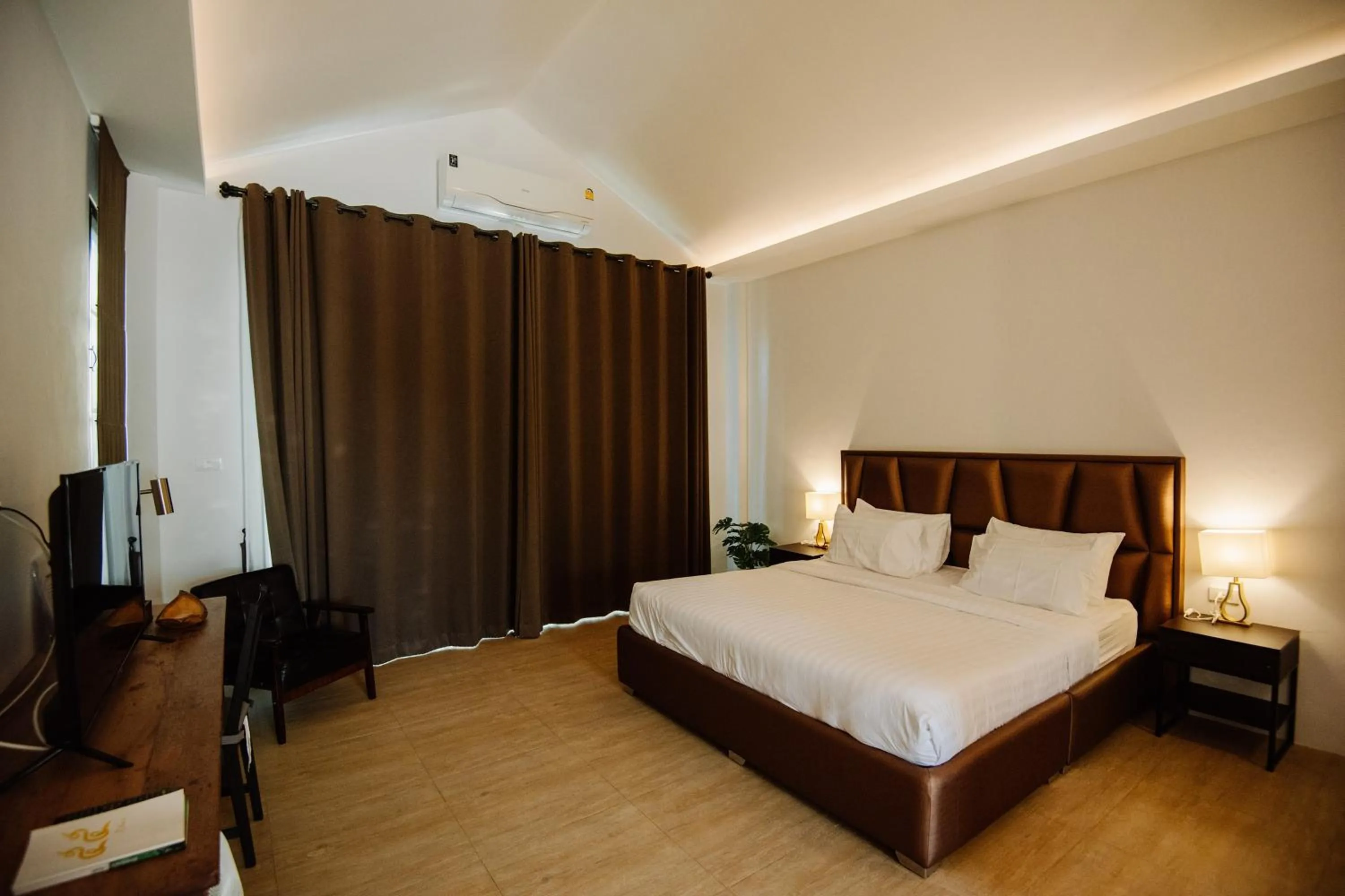 Bed in Phorpun Resort Lampang