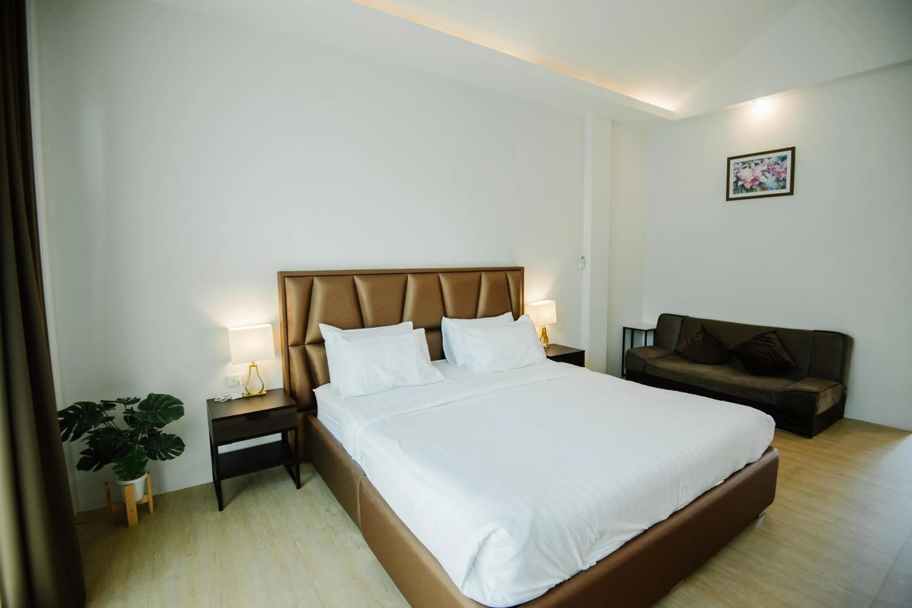 Bed in Phorpun Resort Lampang