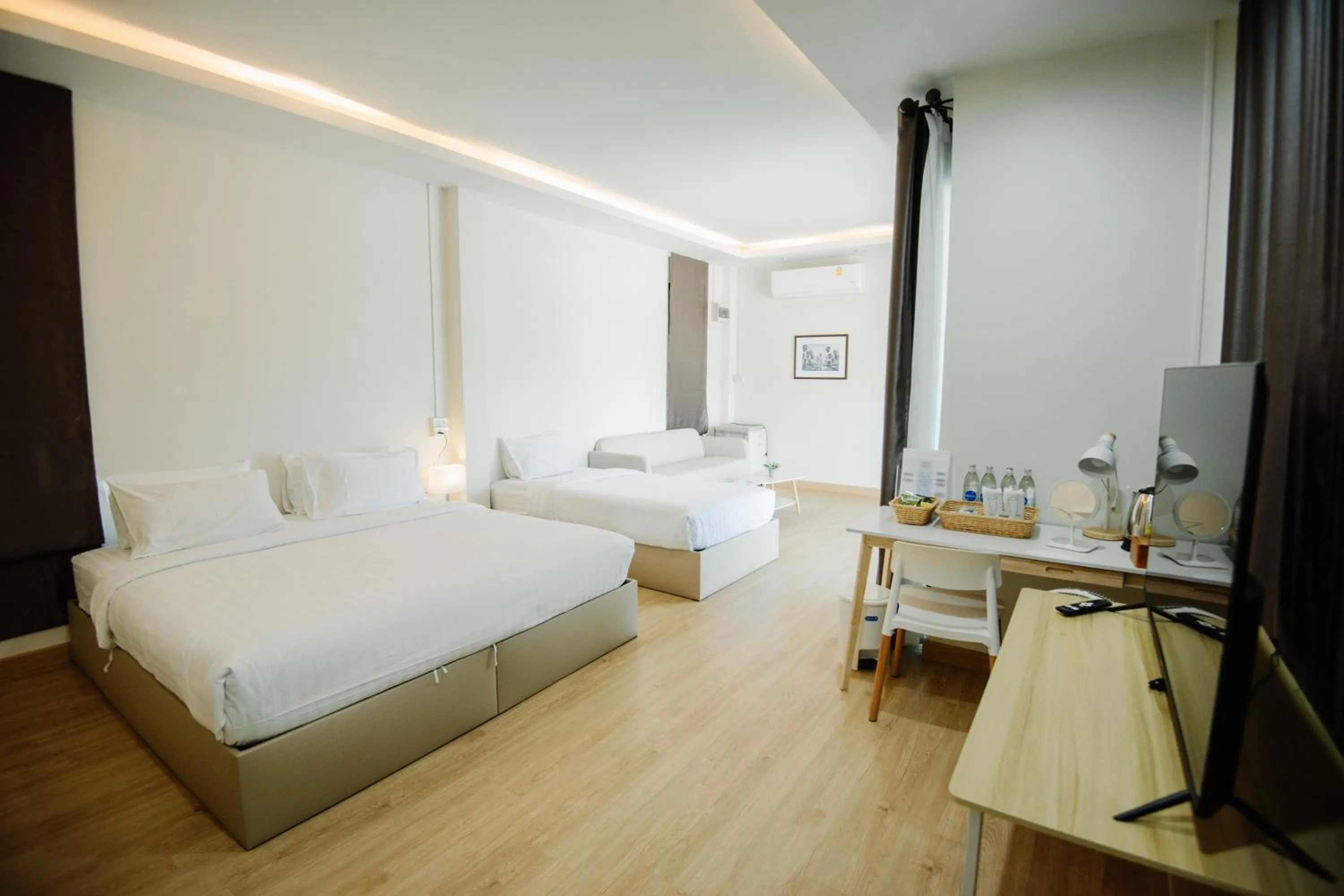 Bed in Phorpun Resort Lampang