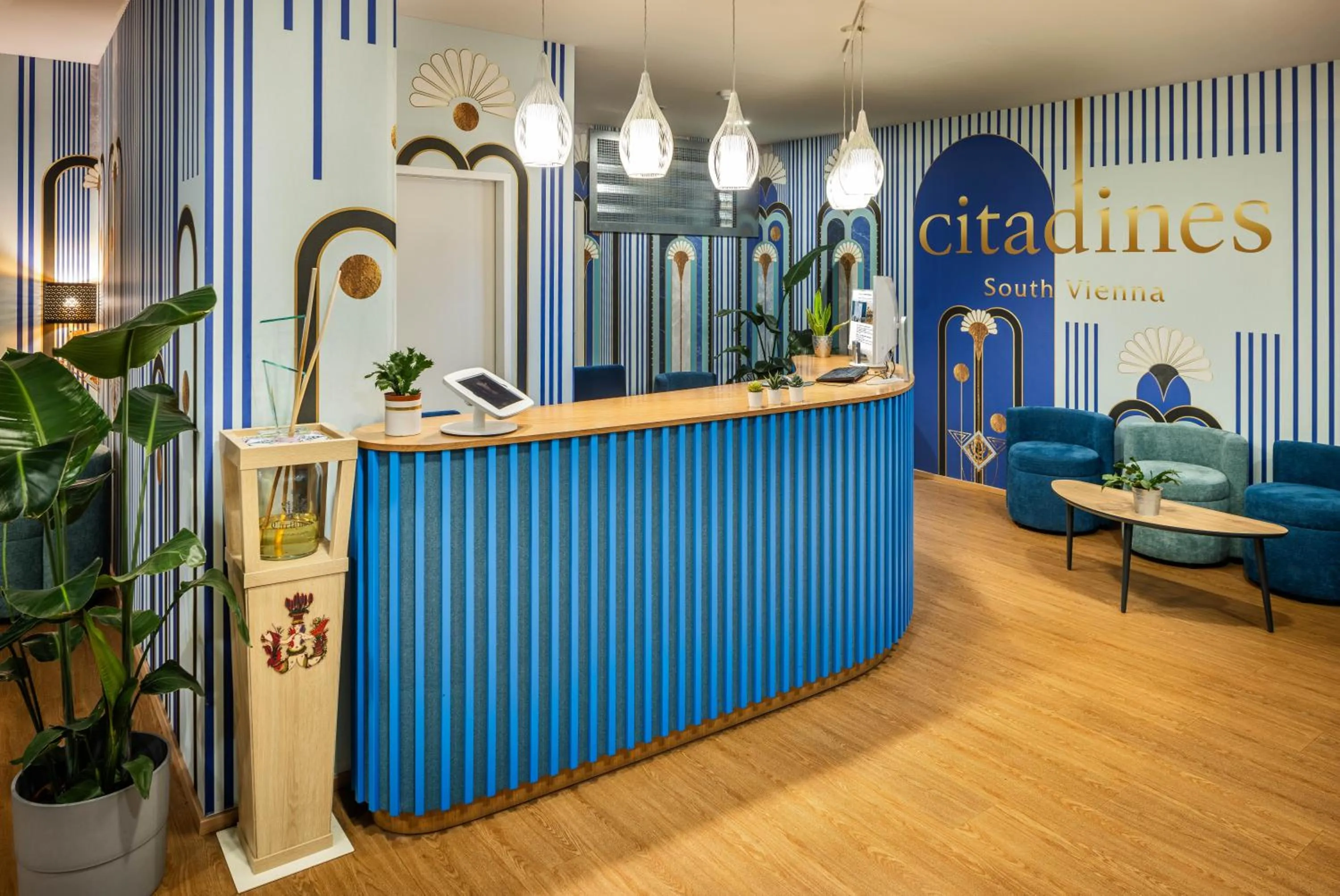 Lobby or reception in Citadines South Vienna