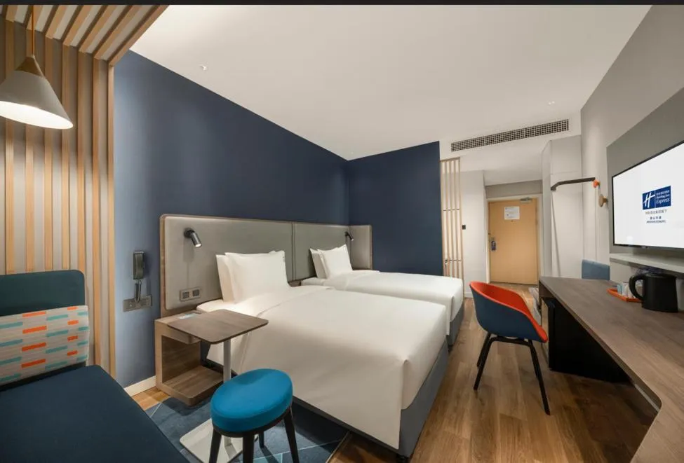 Bed in Holiday Inn Express Meishan Dongpo by IHG