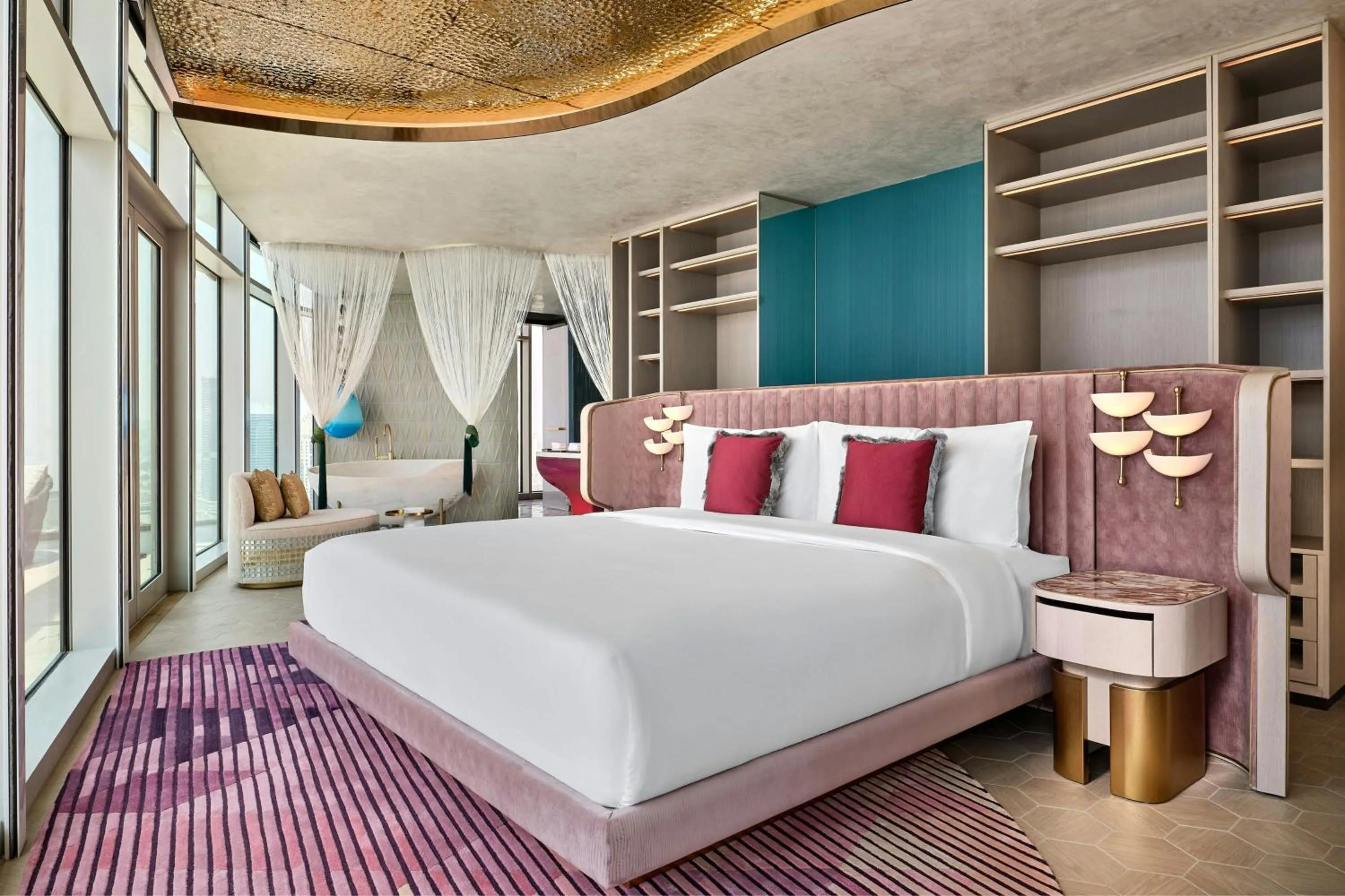 Bedroom, Bed in W Dubai - Mina Seyahi