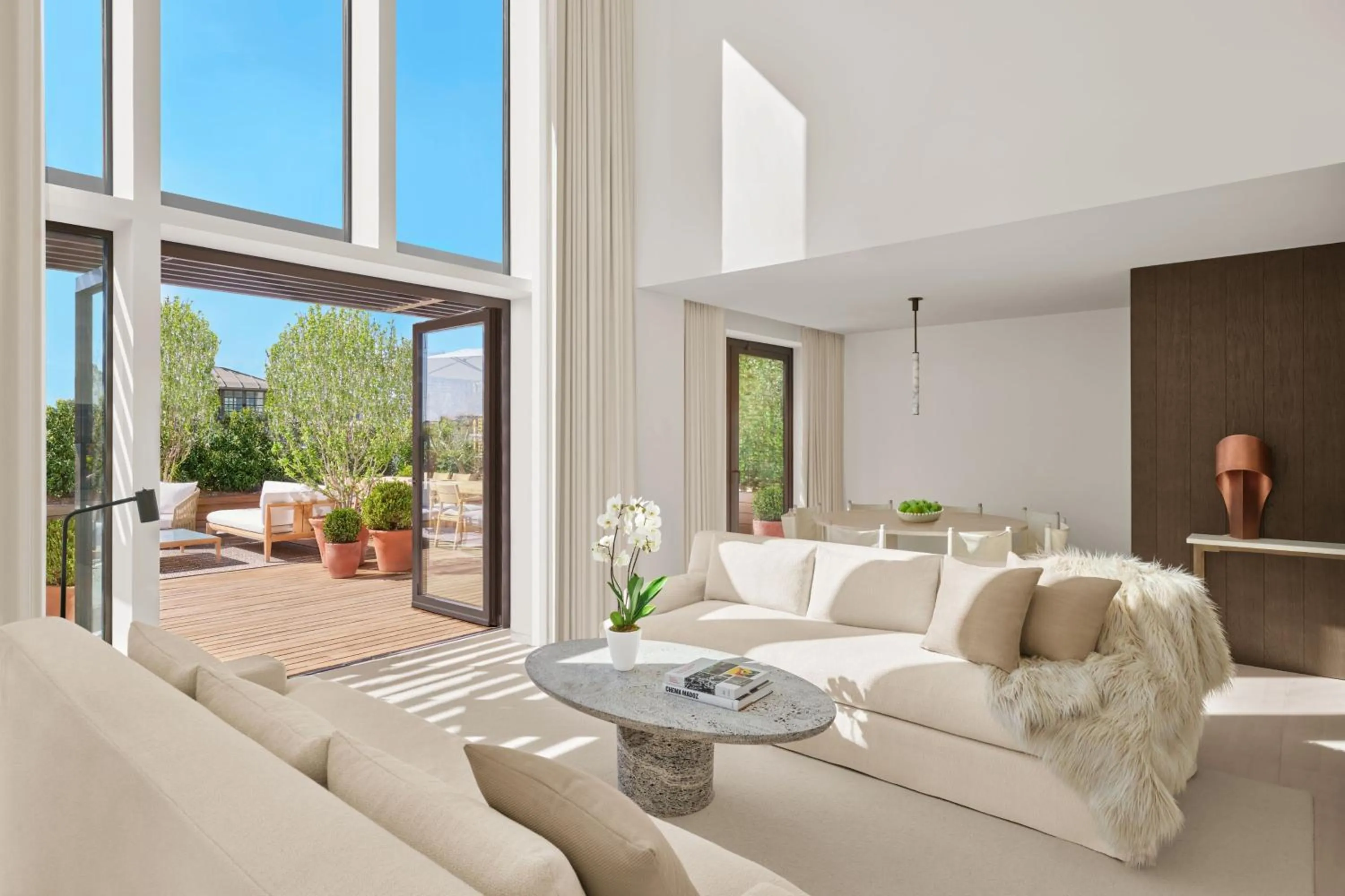 Living room in The Madrid EDITION