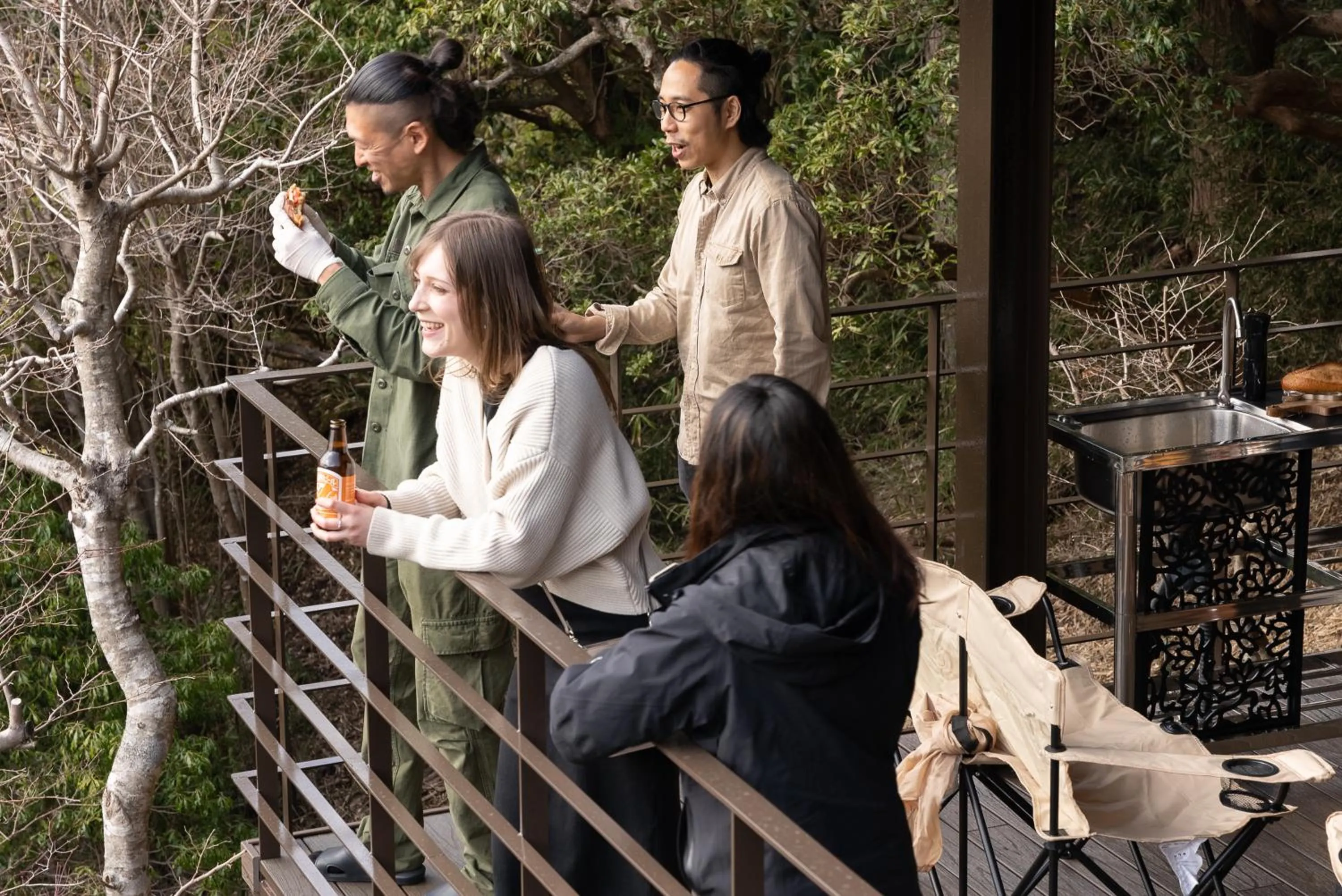 Balcony/Terrace in VILLA HAKONE湖空