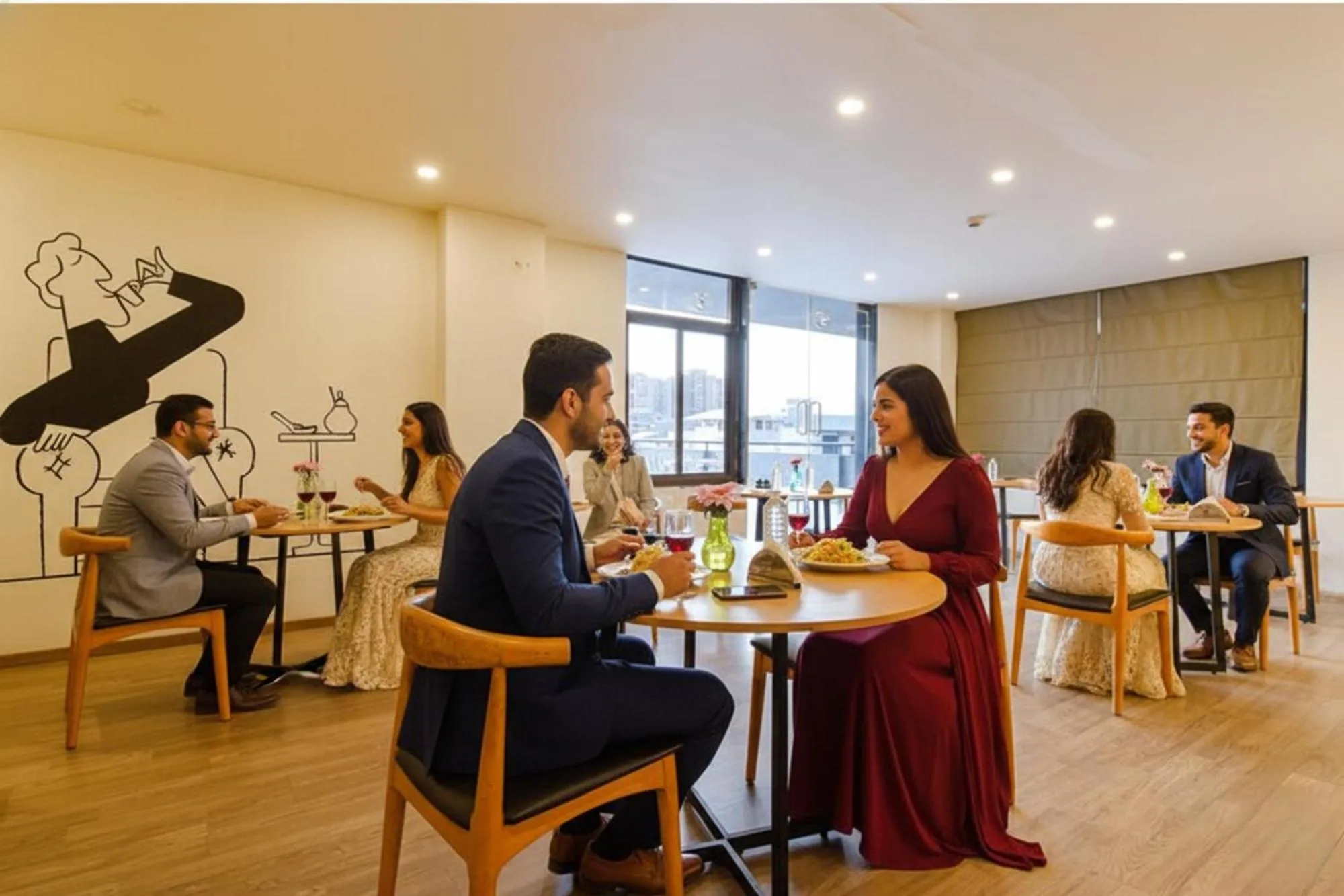 Restaurant/places to eat in FabHotel NY Townhouse