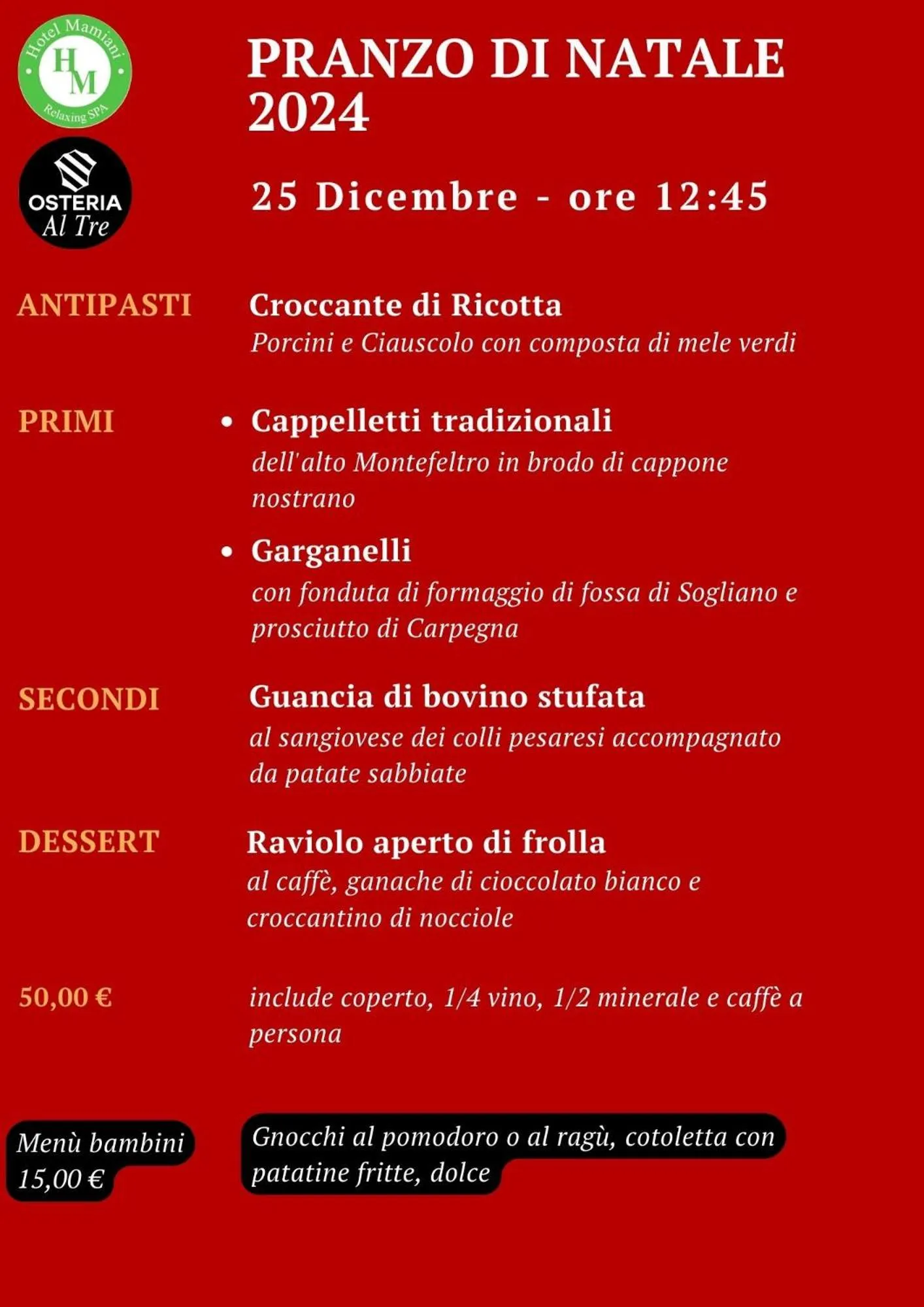 Lunch in Hotel Mamiani & Relaxing Spa Urbino