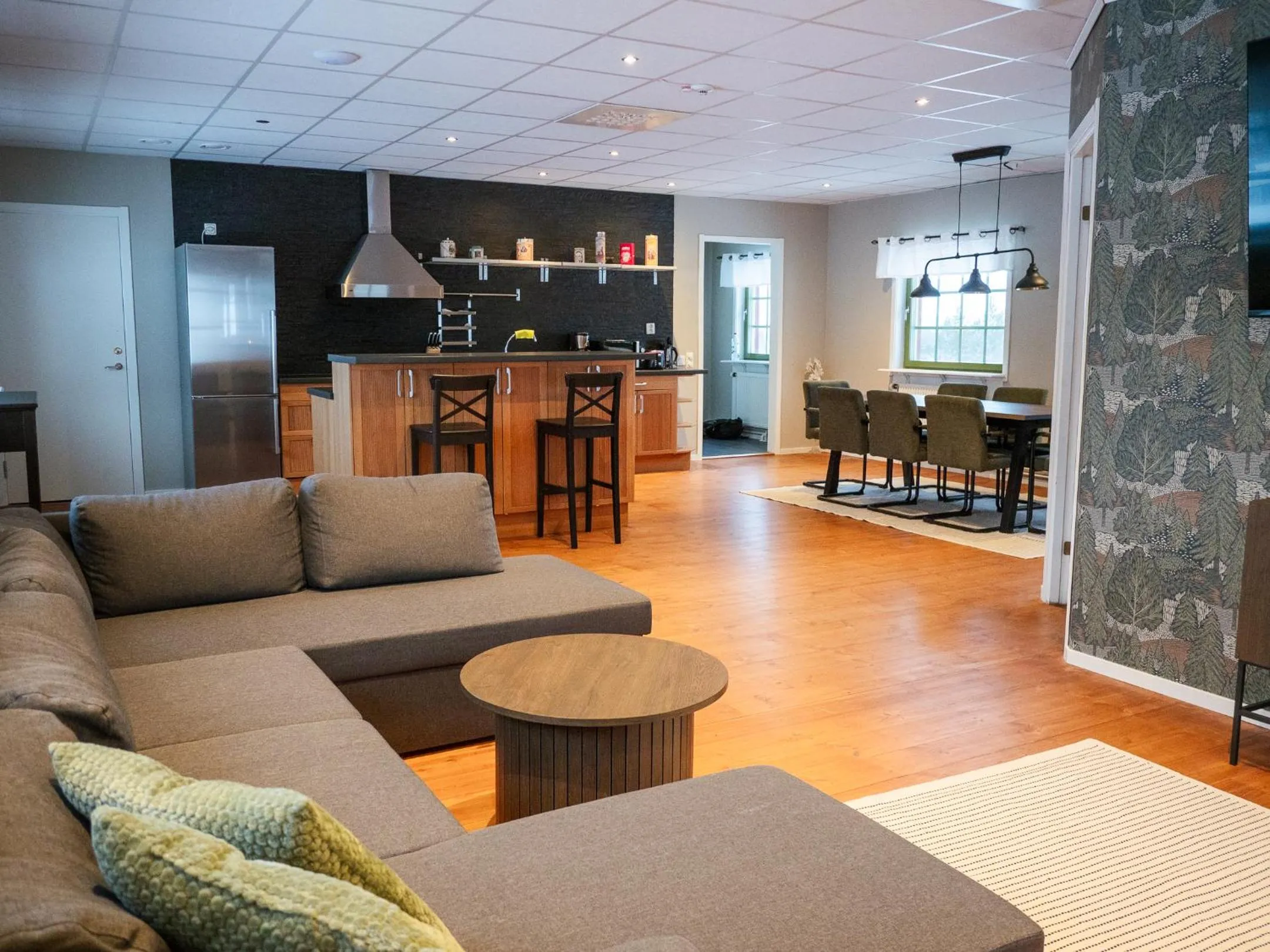 Seating area in Hotell Tjamstan Malå