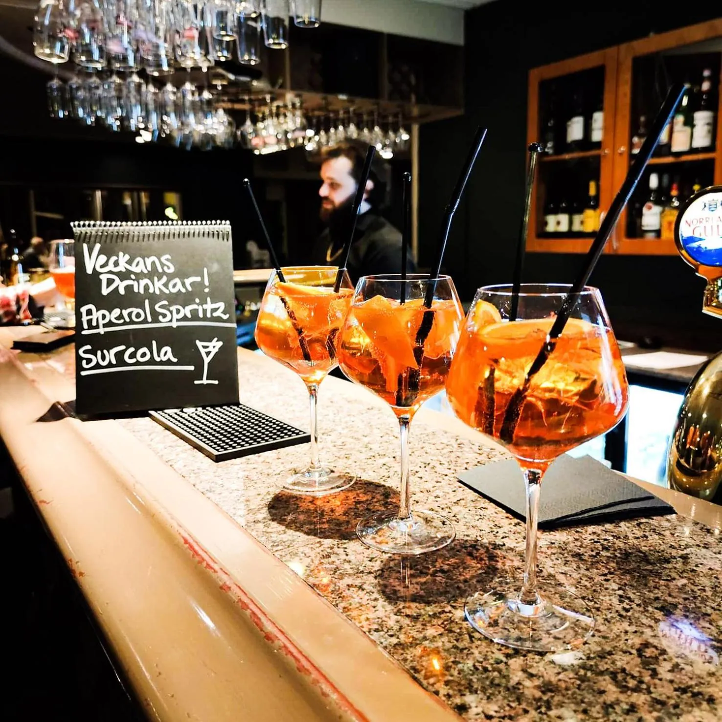 Lounge or bar in Hotell Tjamstan Malå