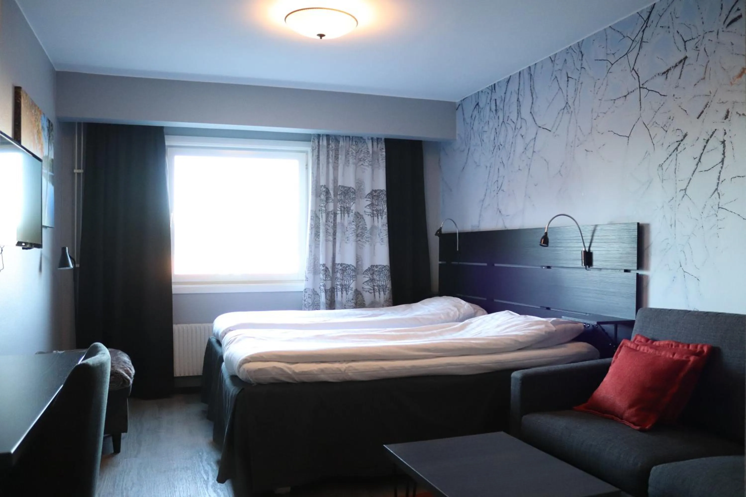 Bedroom, Bed in Hotell Tjamstan Malå