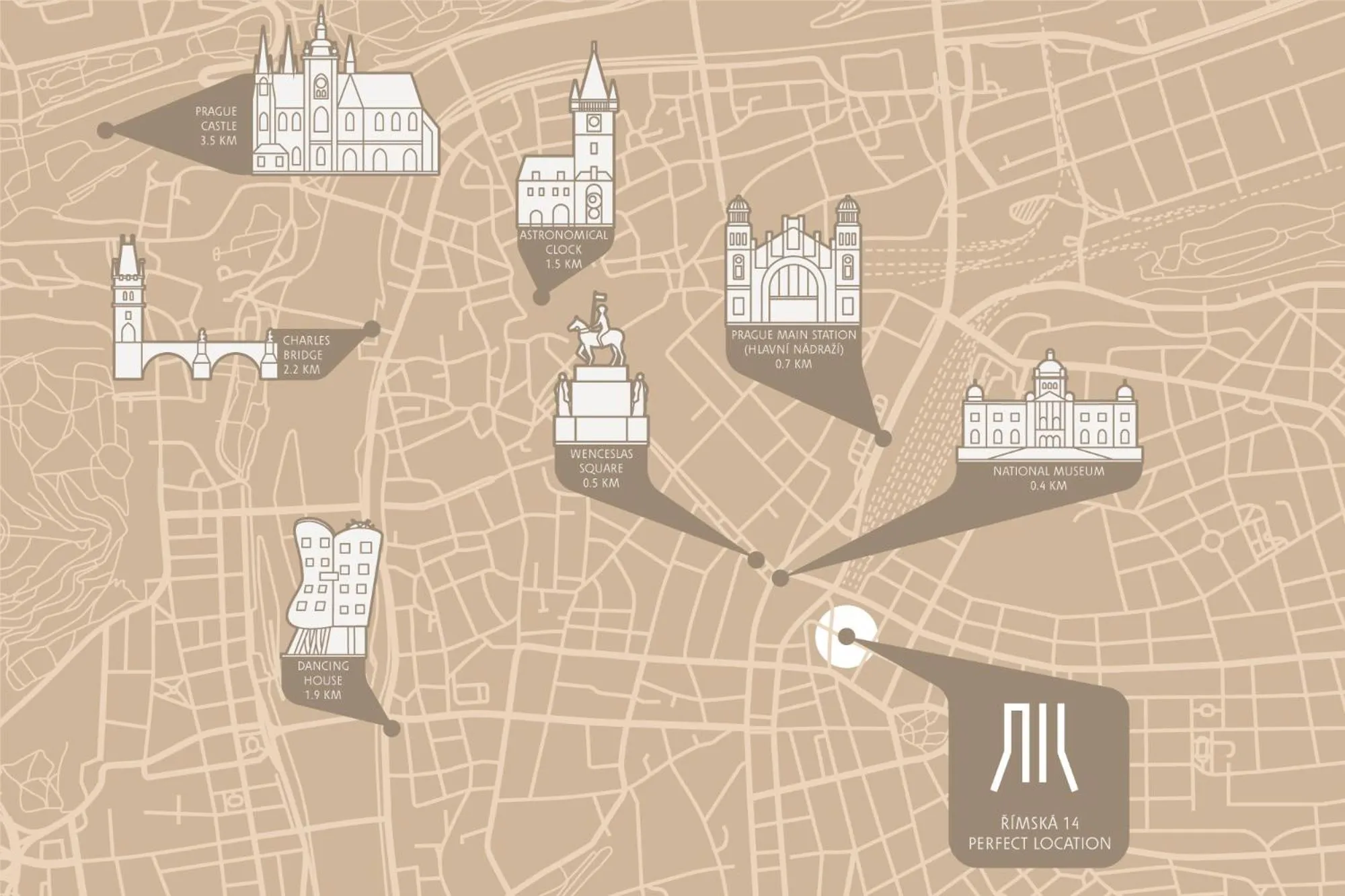 Property logo or sign in Aparthotel Rimska 14