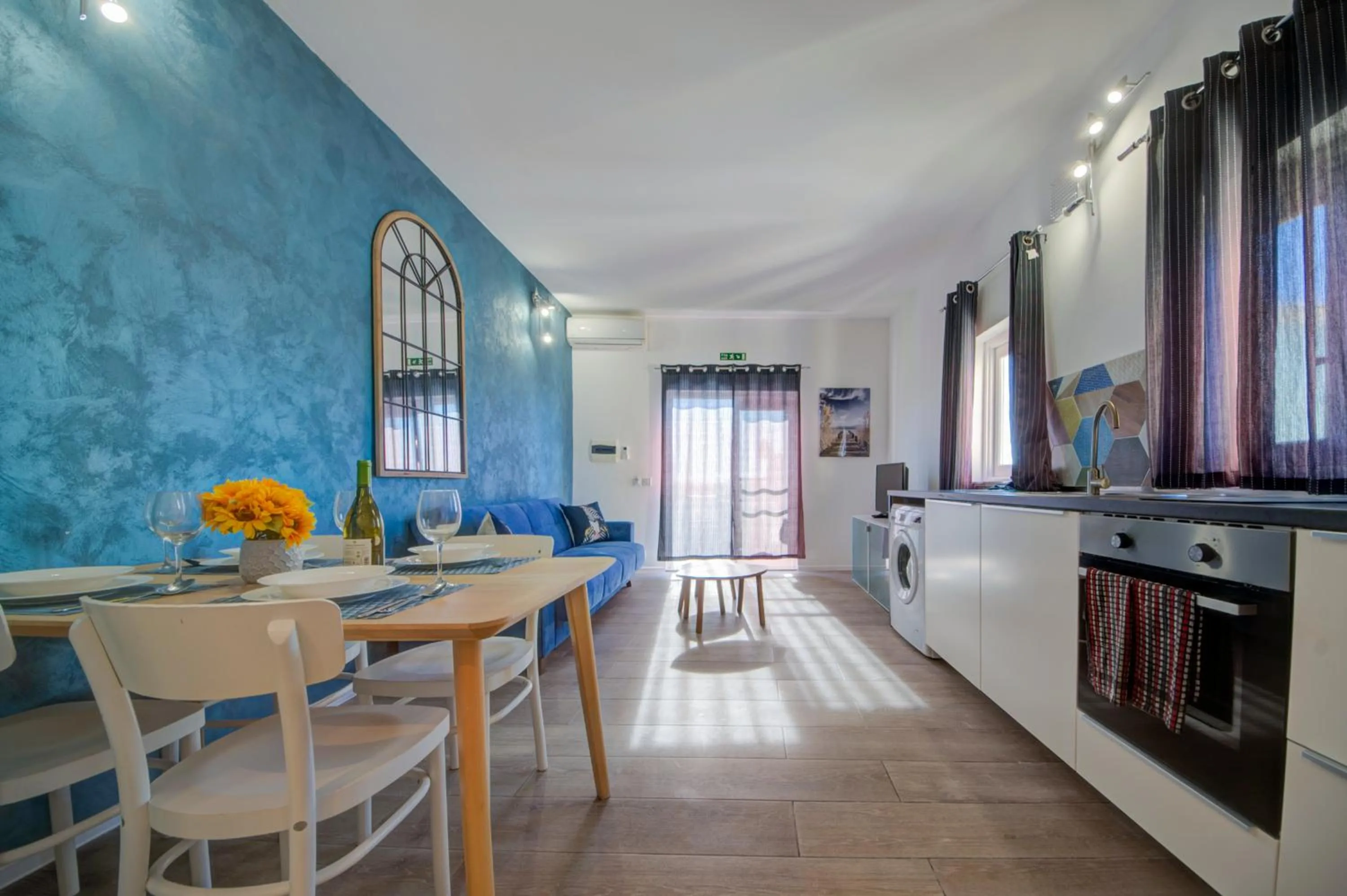 Kitchen or kitchenette in Tritoni Harbour suites - Valletta