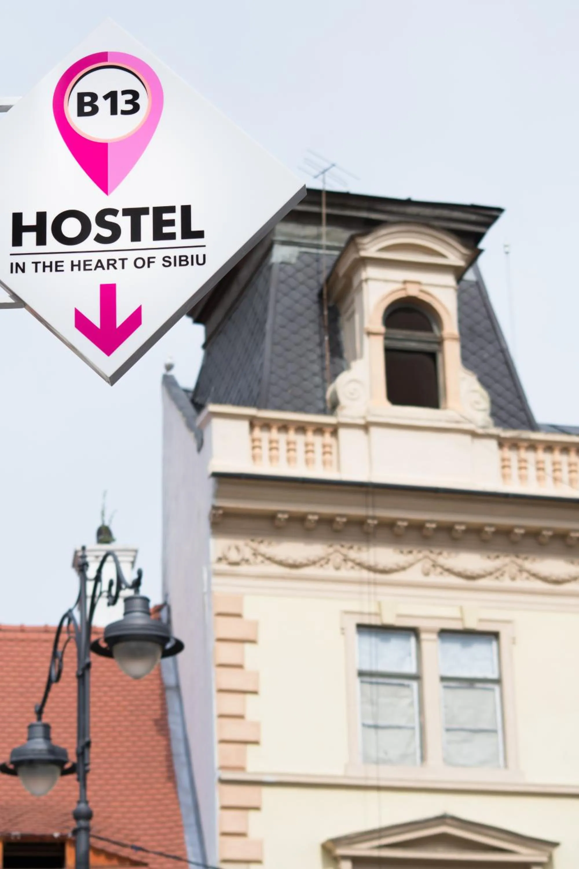 Decorative detail in B13 Hostel