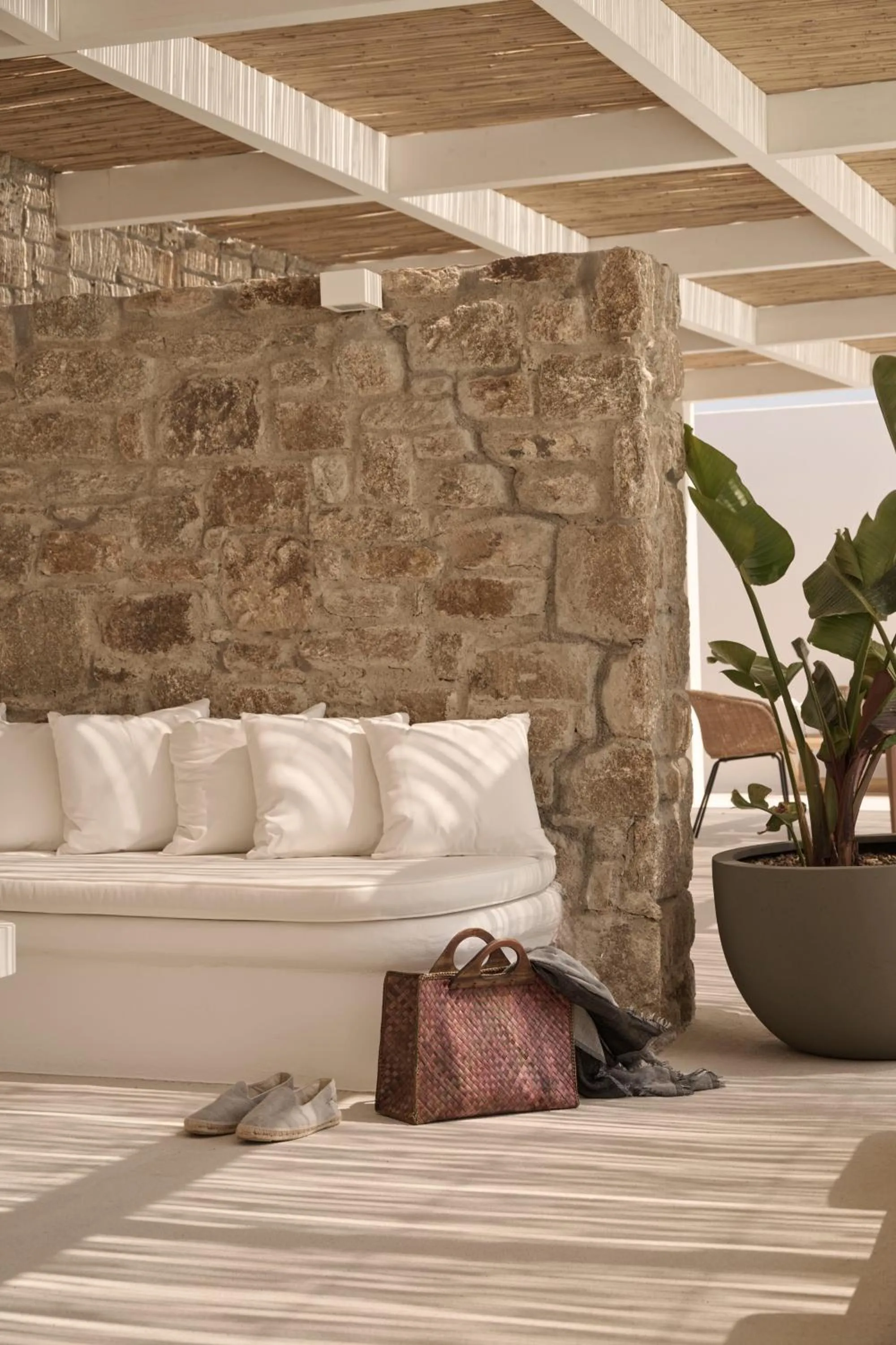 Living room in Yi Hotel Mykonos