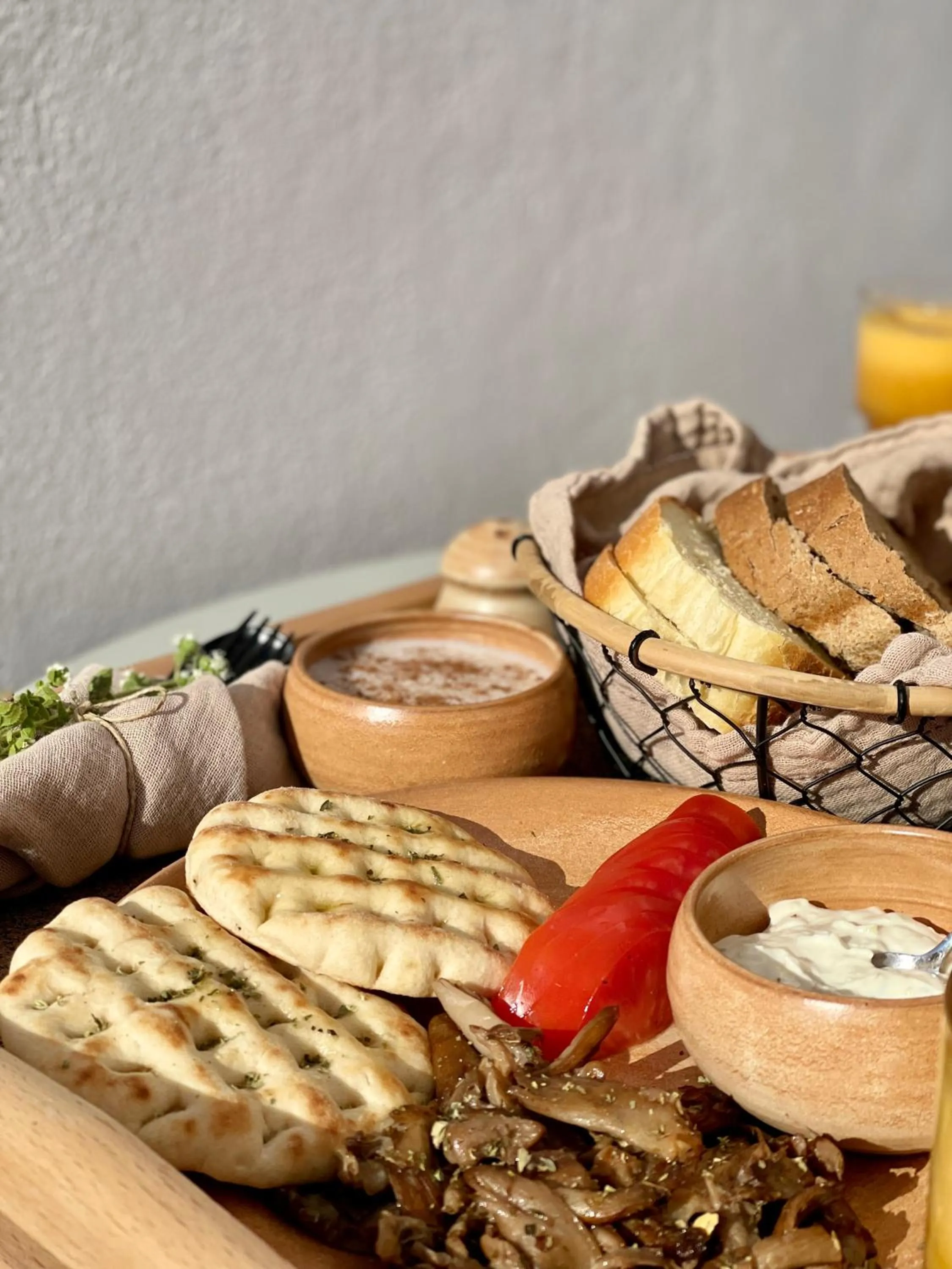 Food and drinks in Ethos Vegan Suites Fira, Santorini