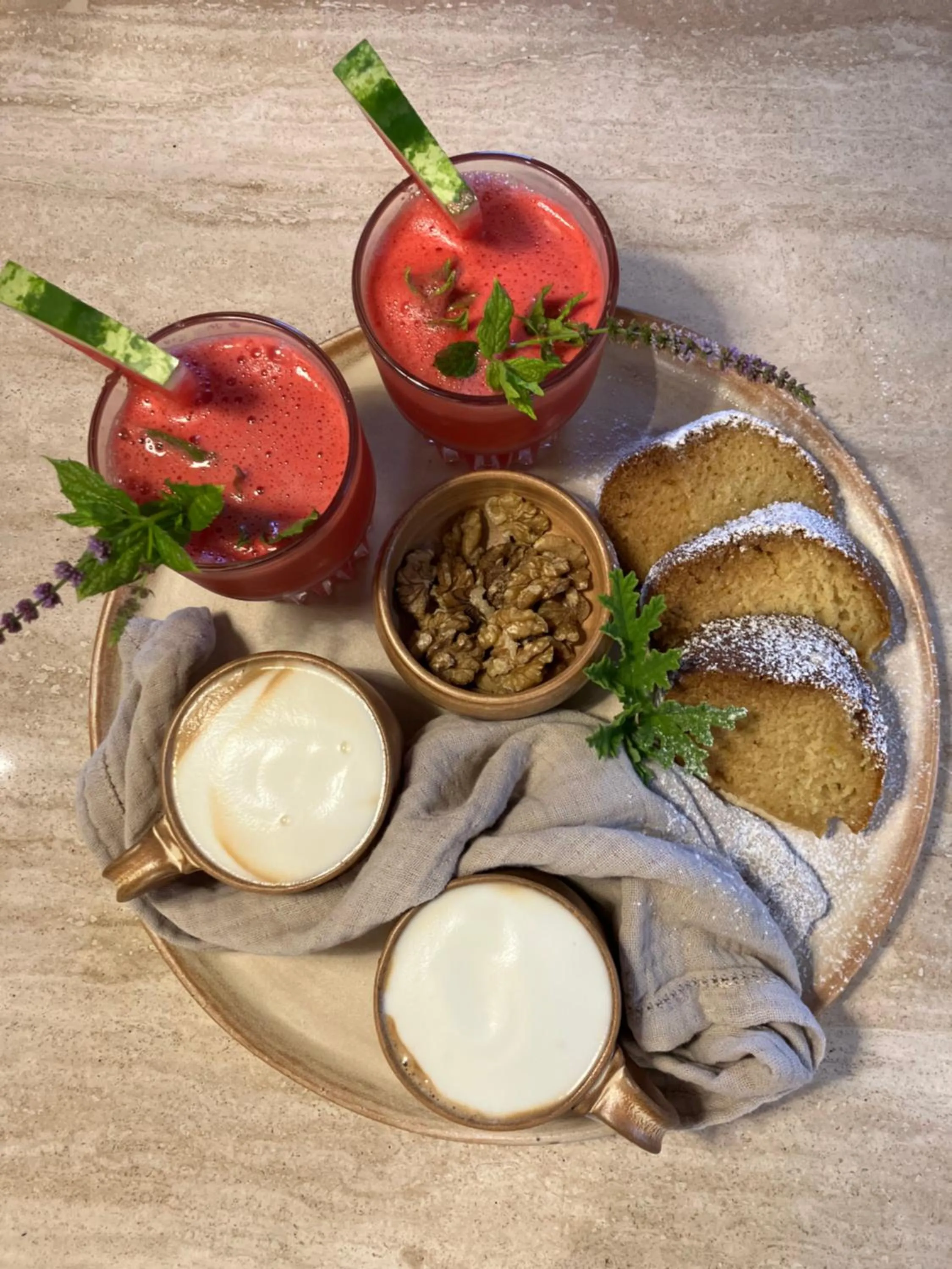 Food and drinks in Ethos Vegan Suites Fira, Santorini