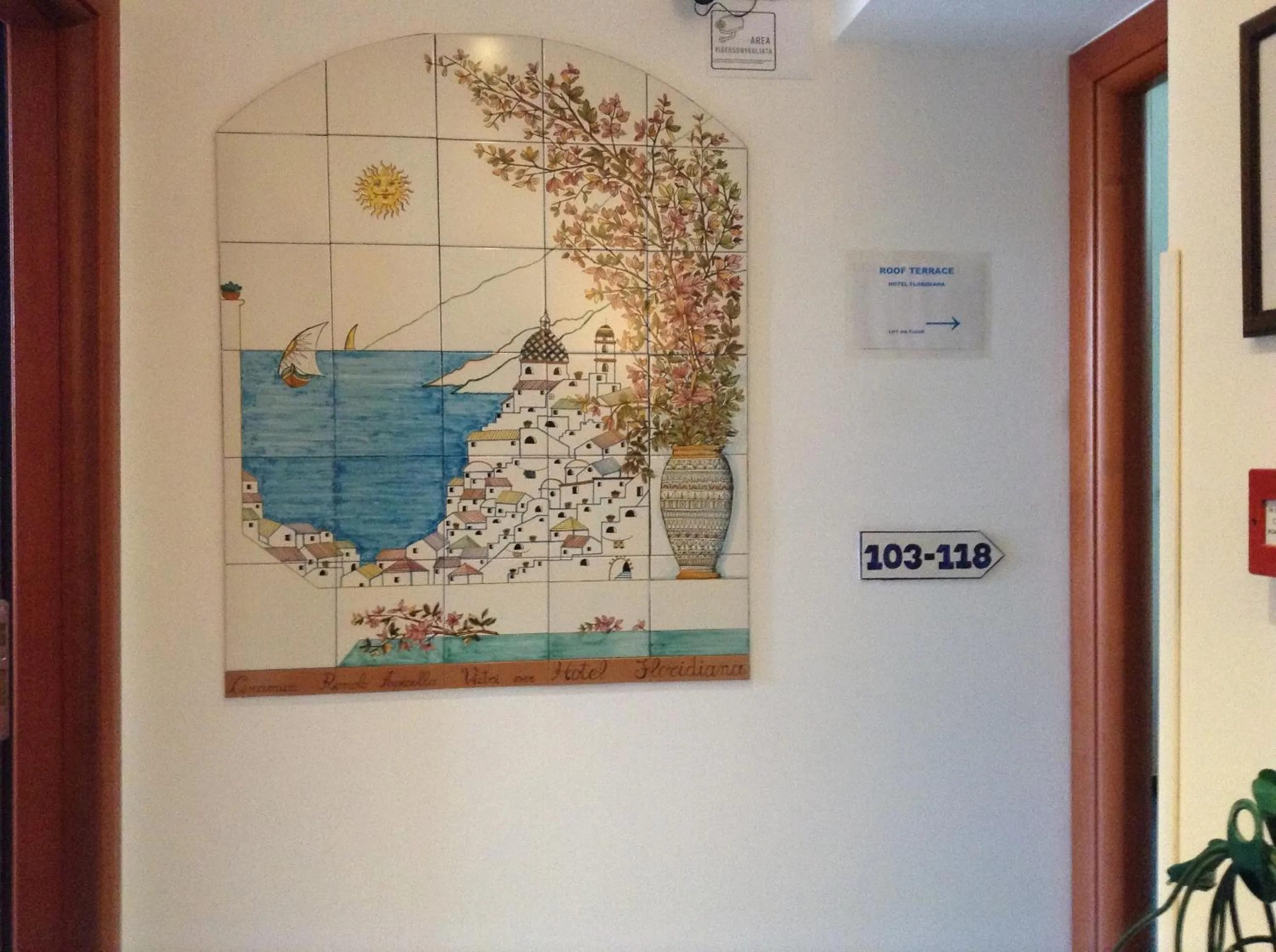 Decorative detail in Hotel Floridiana