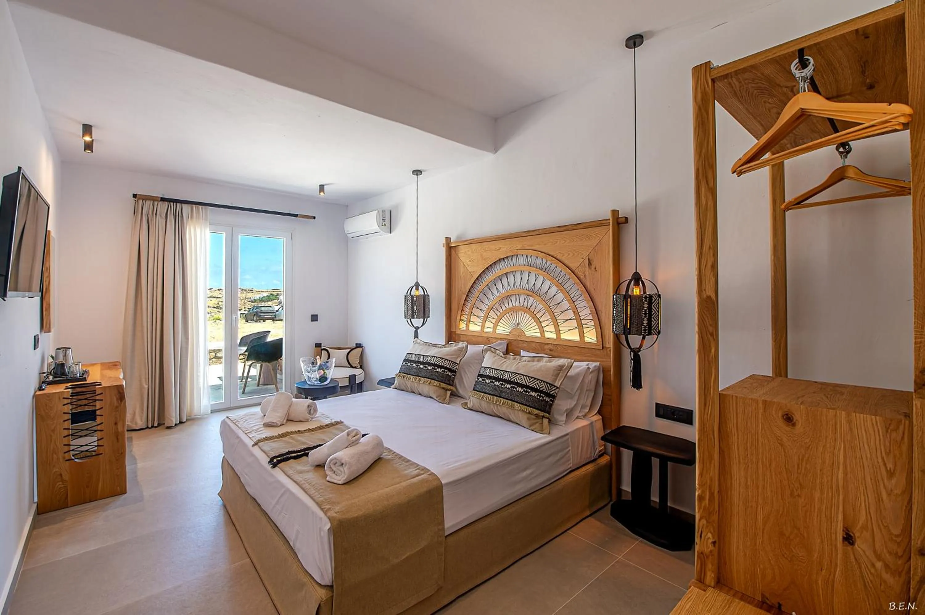 Bed in Le Palme Mykonos