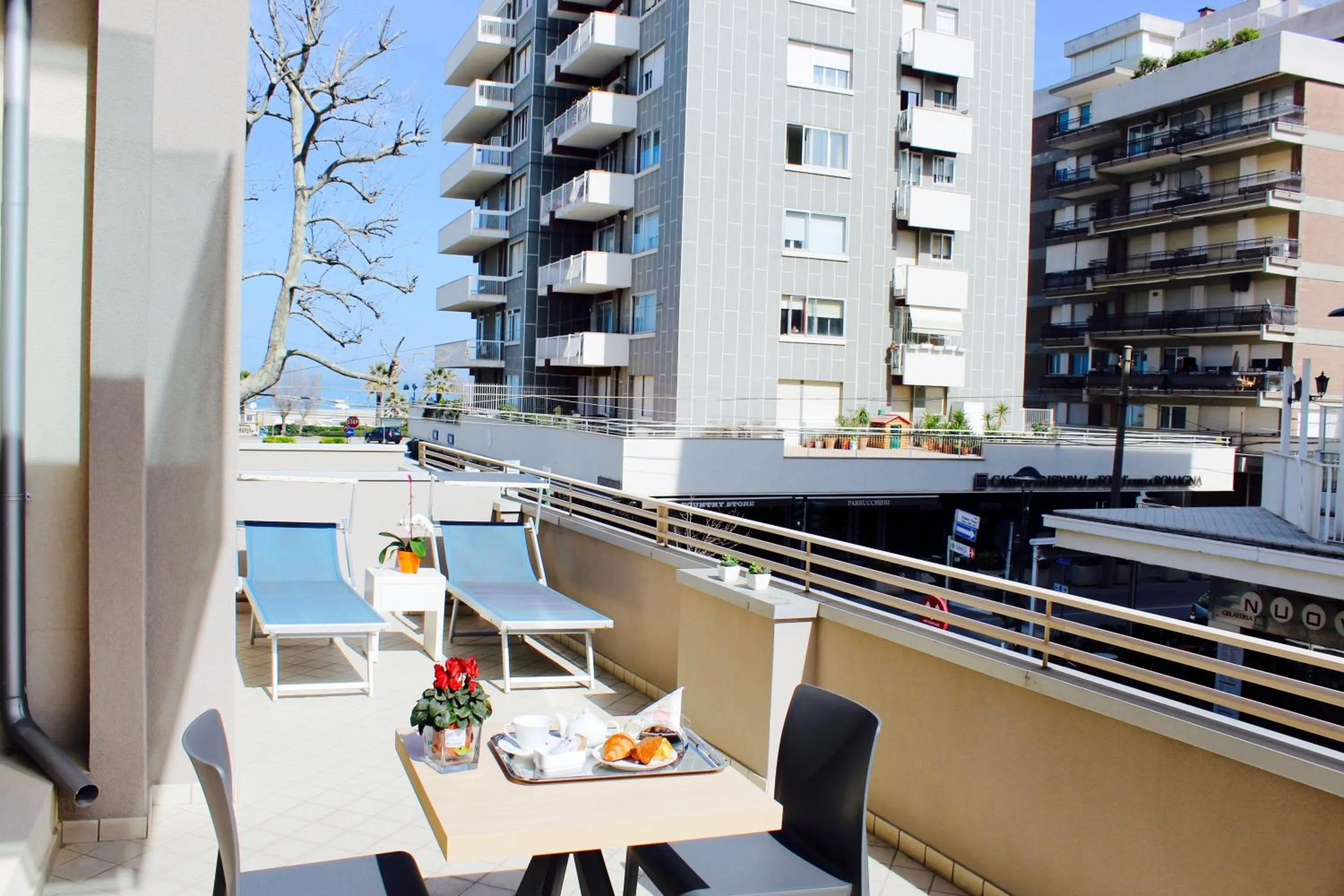Balcony/Terrace in Hotel Fedora Rimini