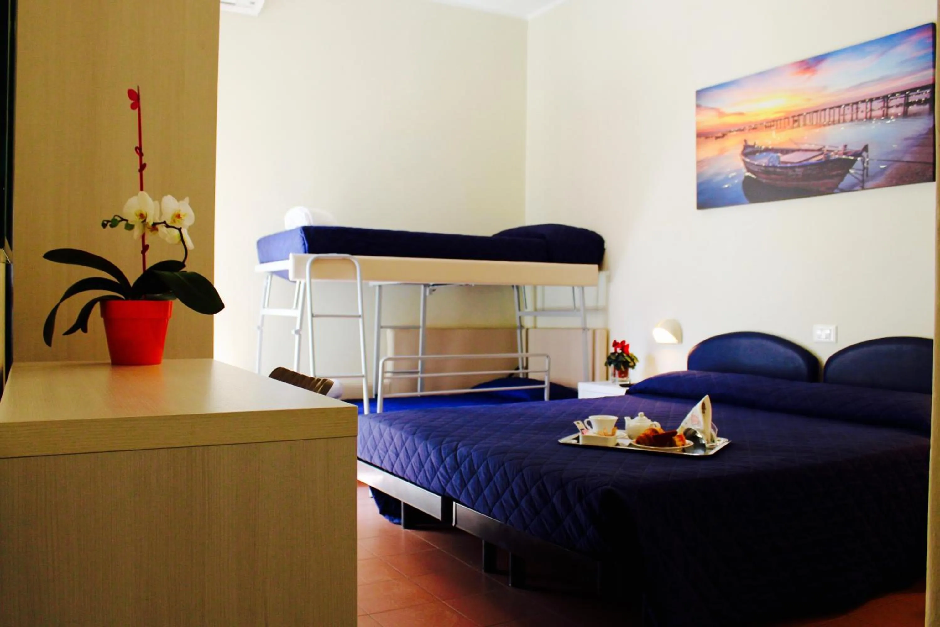 Bedroom, Bed in Hotel Fedora Rimini