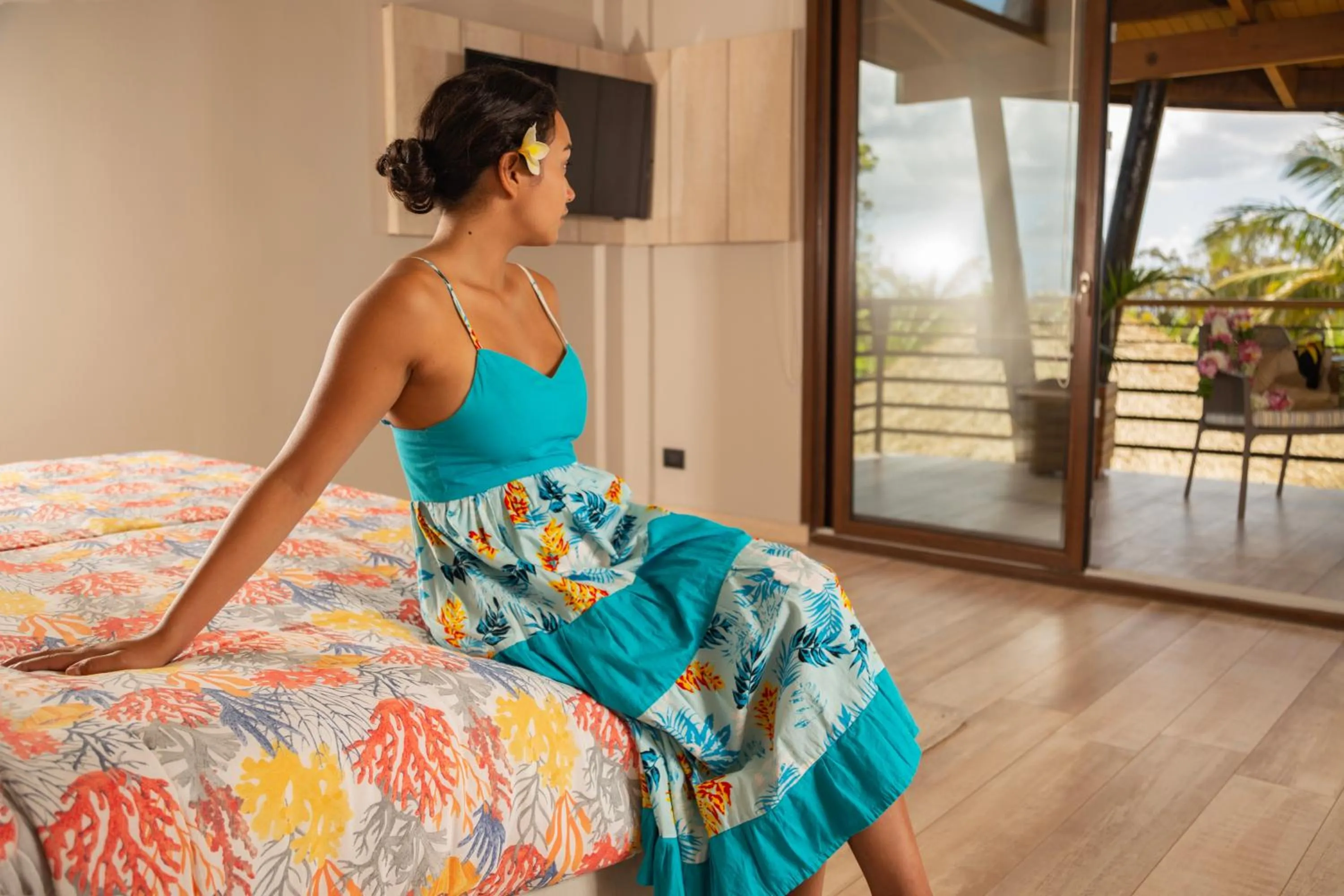 Bed in Hotel Ohana Rapa Nui