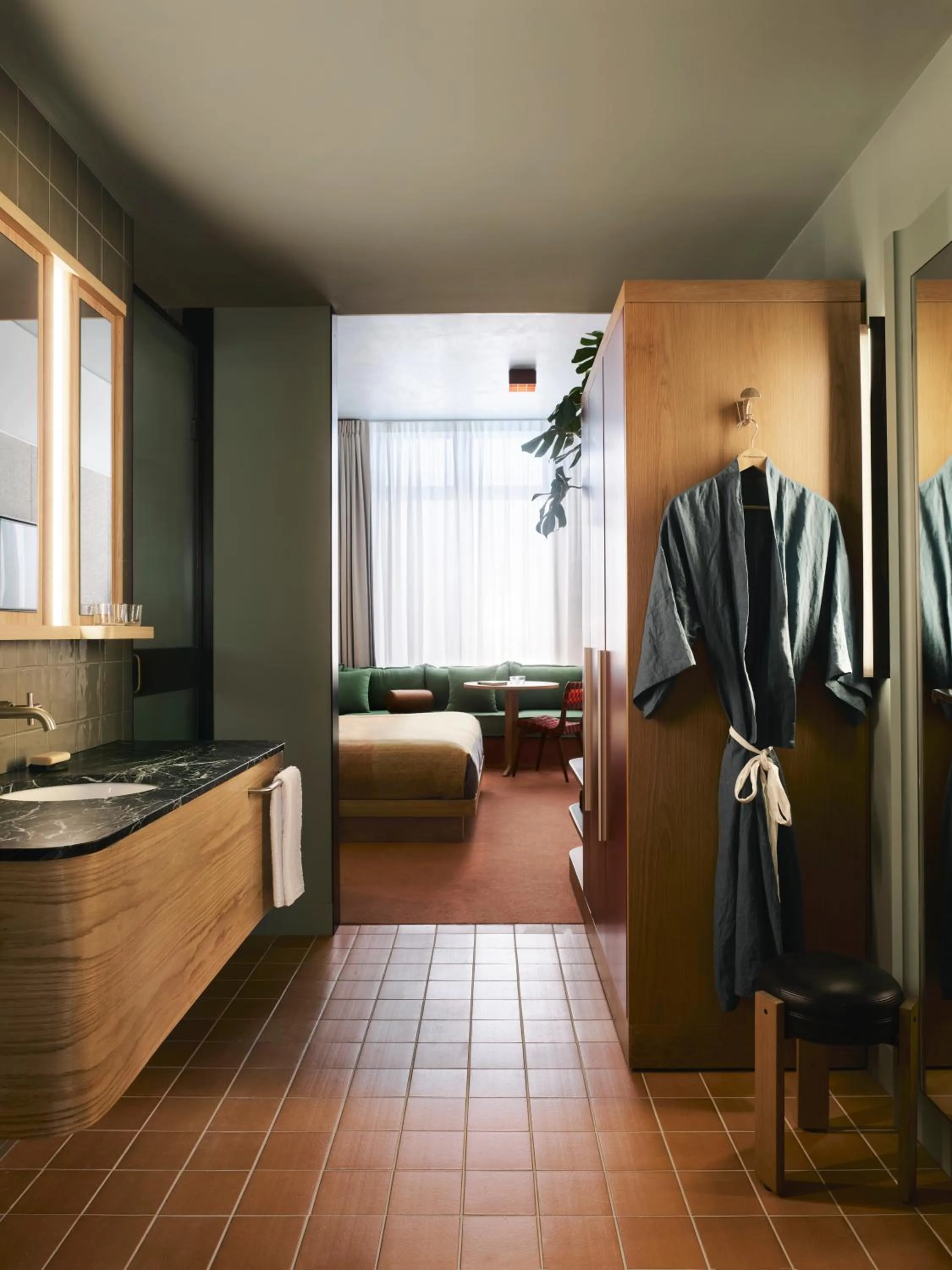 Bathroom, Bed in Ace Hotel Sydney