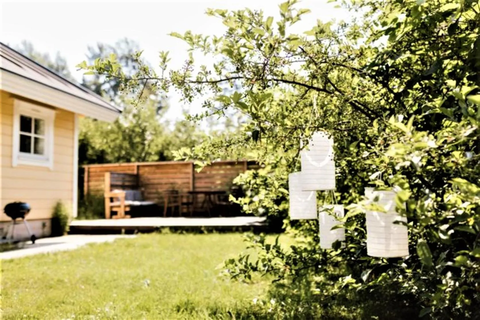 Garden view in Pikku Torppa Cottage