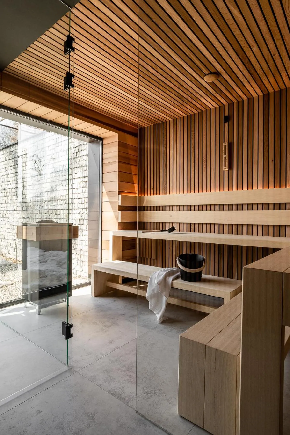 Sauna in Villa T Apartments & SPA