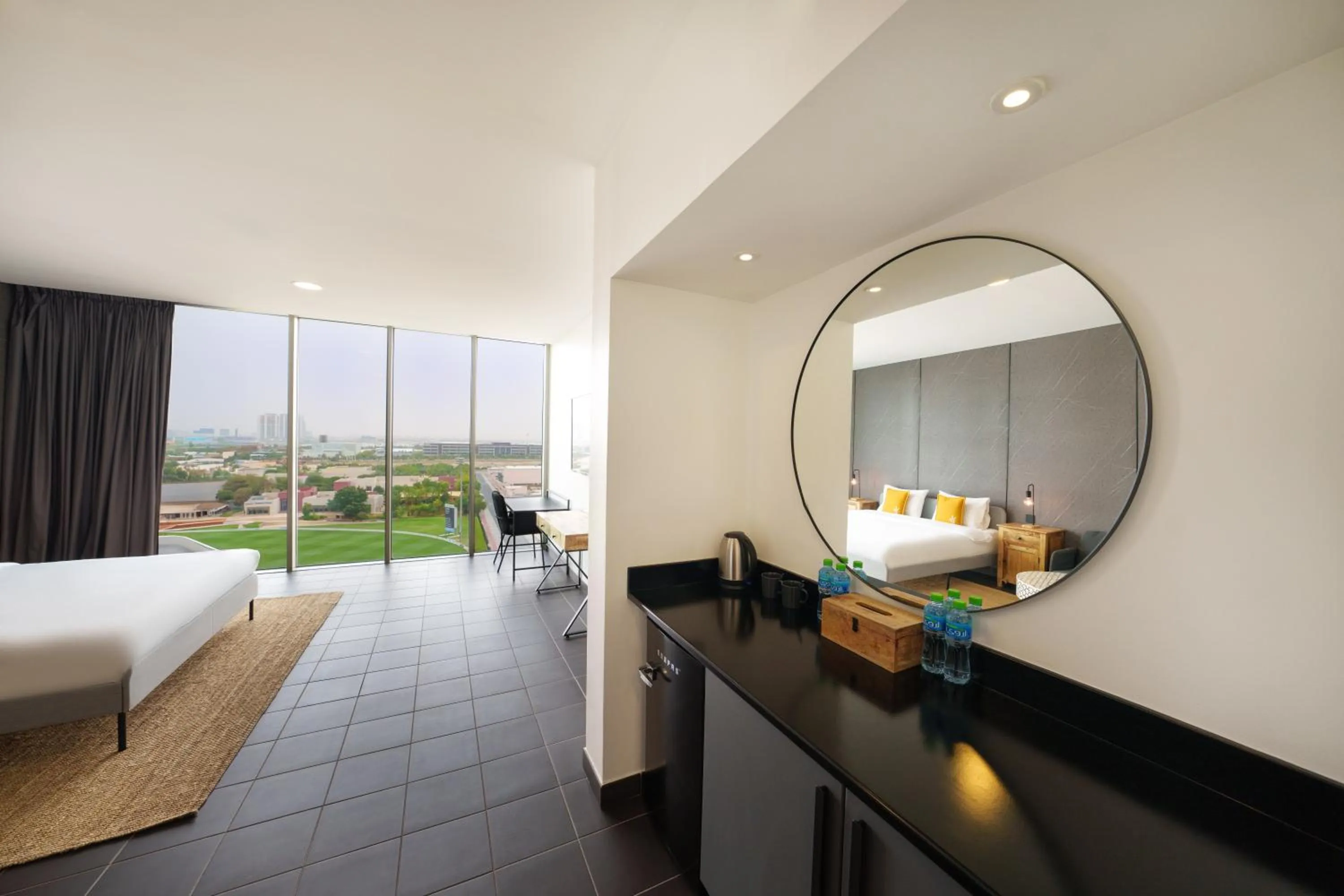 Bedroom, Bed in Emirates Sports Hotel, Dubai Sports City