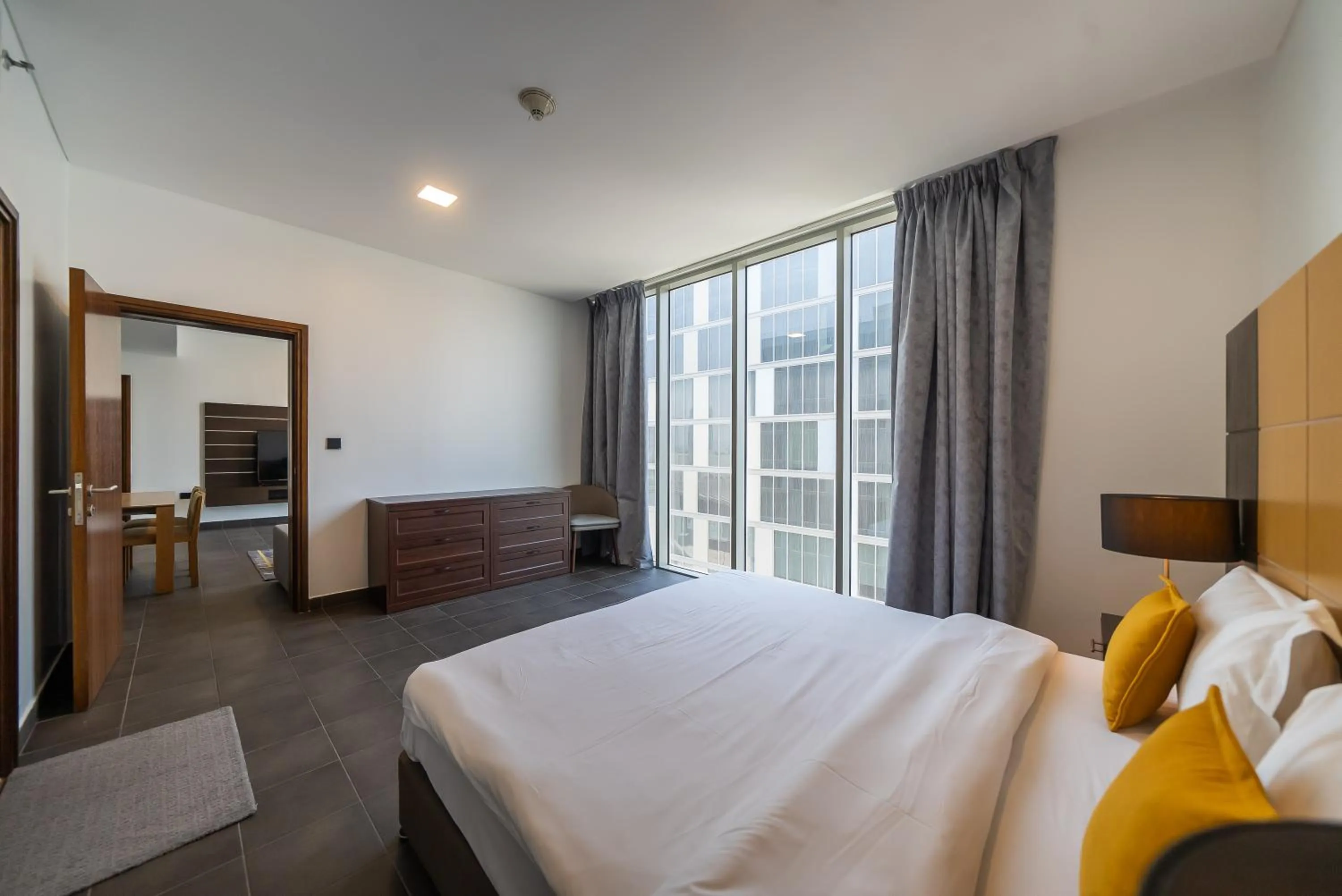 Bed in Emirates Sports Hotel, Dubai Sports City