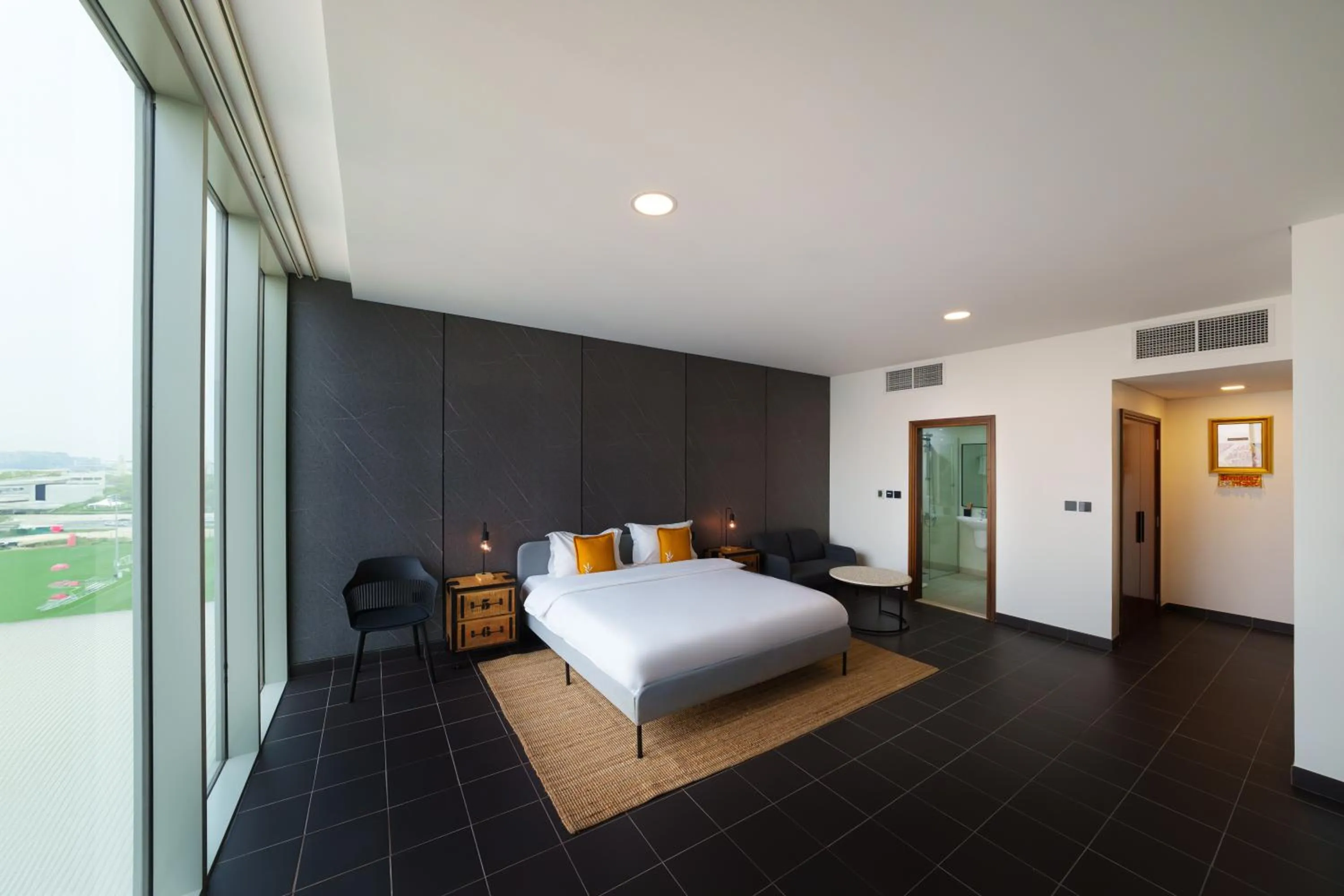 Bed in Emirates Sports Hotel, Dubai Sports City