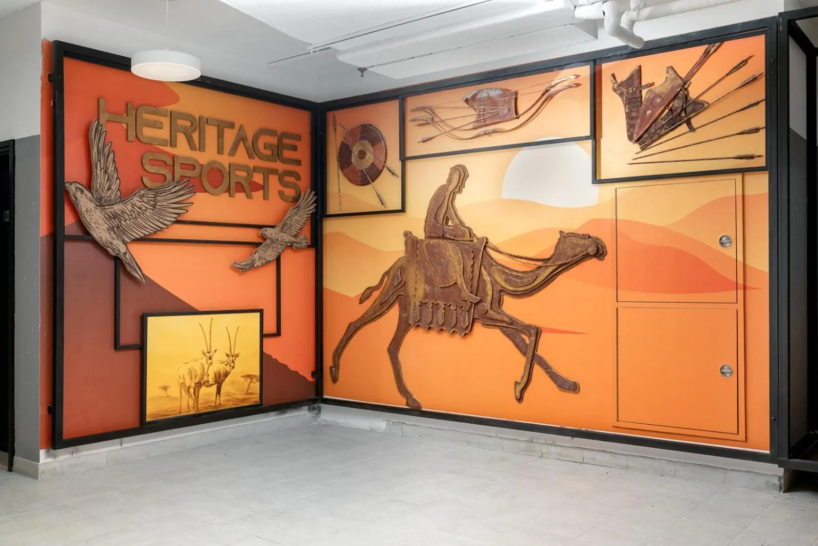 Decorative detail in Emirates Sports Hotel, Dubai Sports City